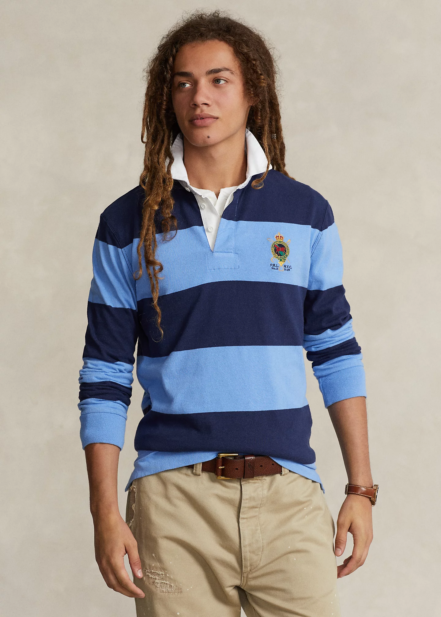 Classic Fit Striped Jersey Rugby Shirt