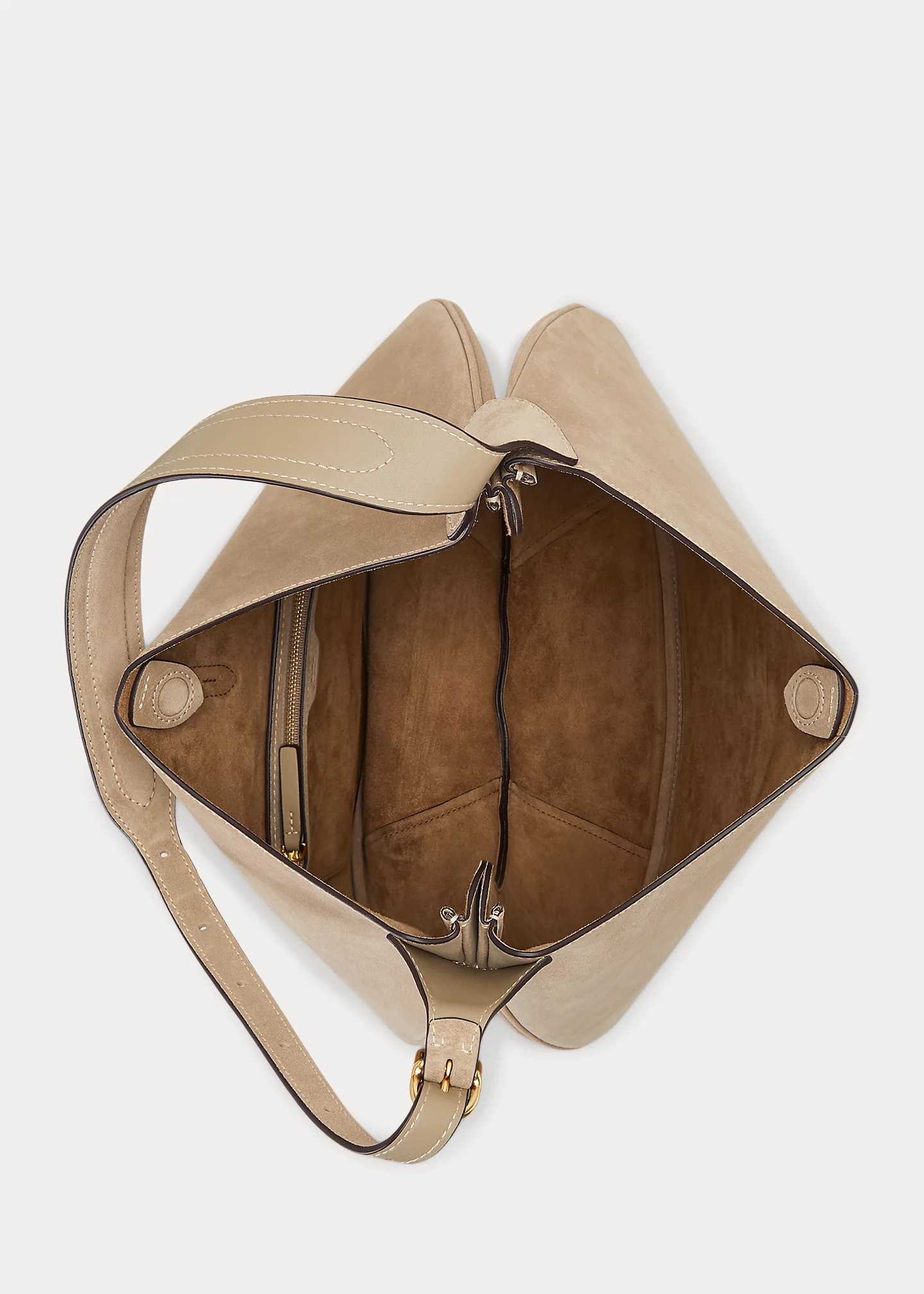 Polo ID Suede Large Shoulder Bag