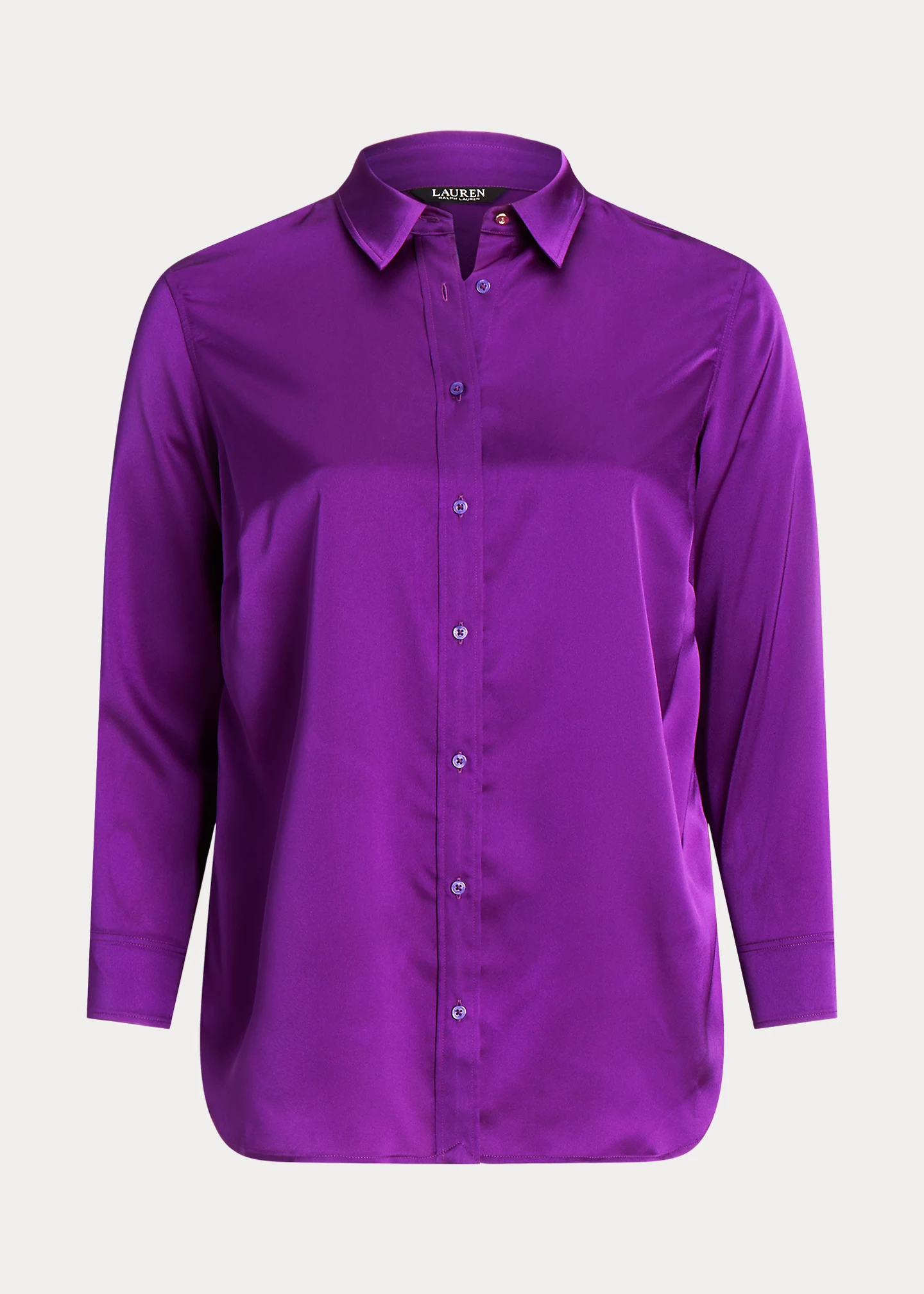 Classic Fit Satin Charmeuse Shirt