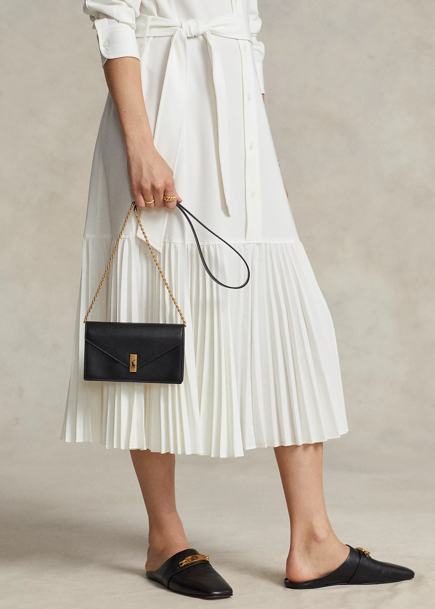 Polo ID Leather Chain Wallet & Bag