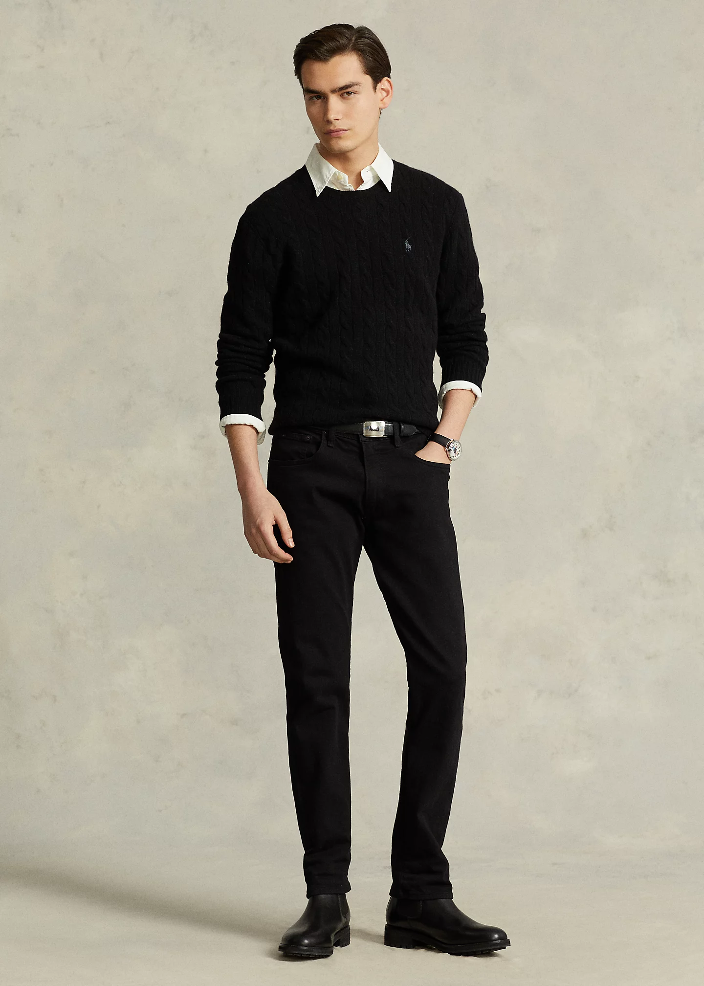 Cable-Knit Wool-Cashmere Sweater