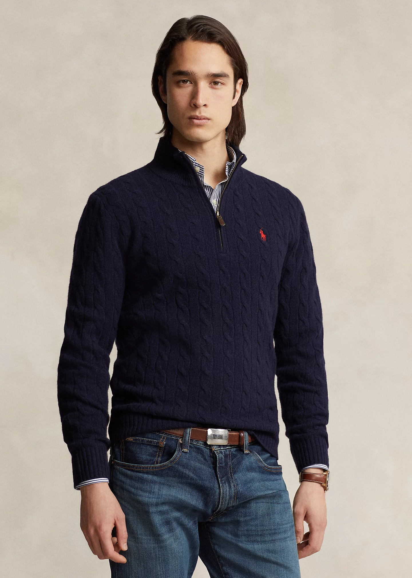 Cable-Knit Wool-Cashmere Sweater