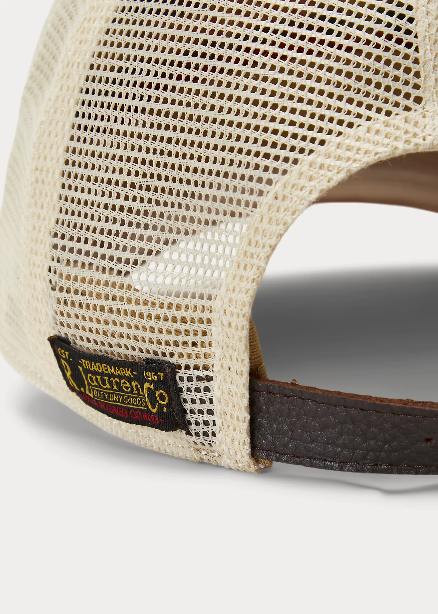 Leather-Bill Plaid Trucker Cap