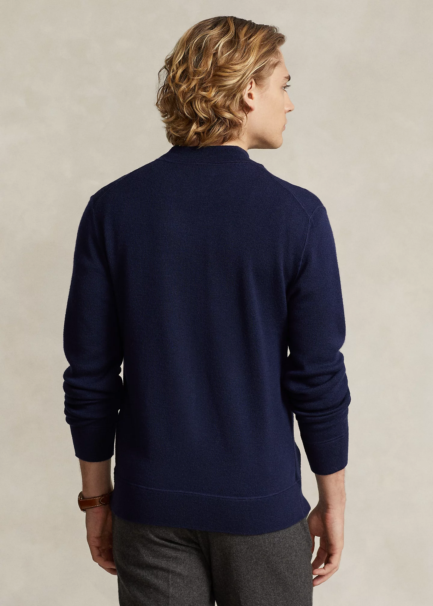 Washable Wool Full-Zip Sweater