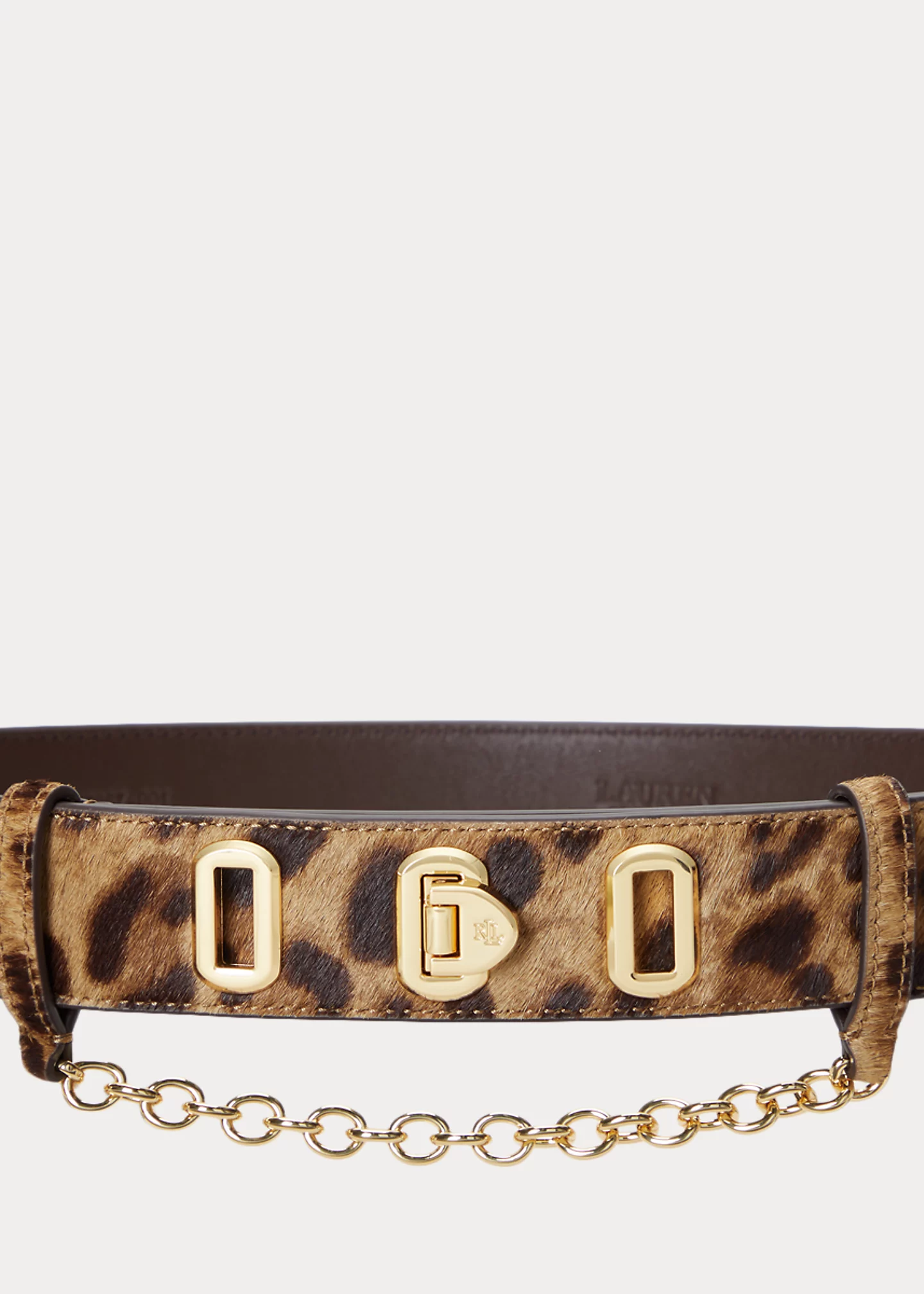 Flip-Lock Print Haircalf Wide Belt