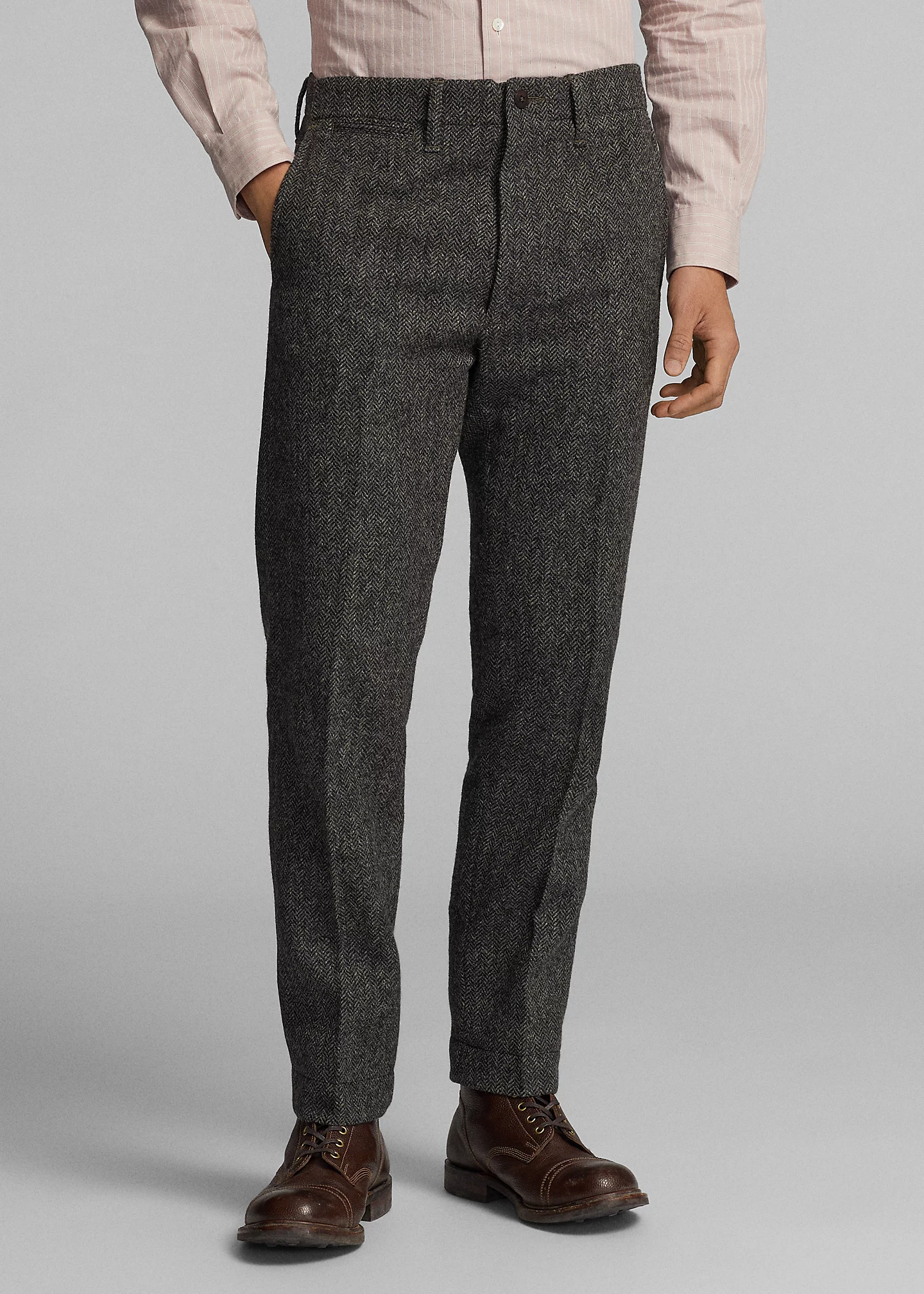 Wool Herringbone Officer’s Pant