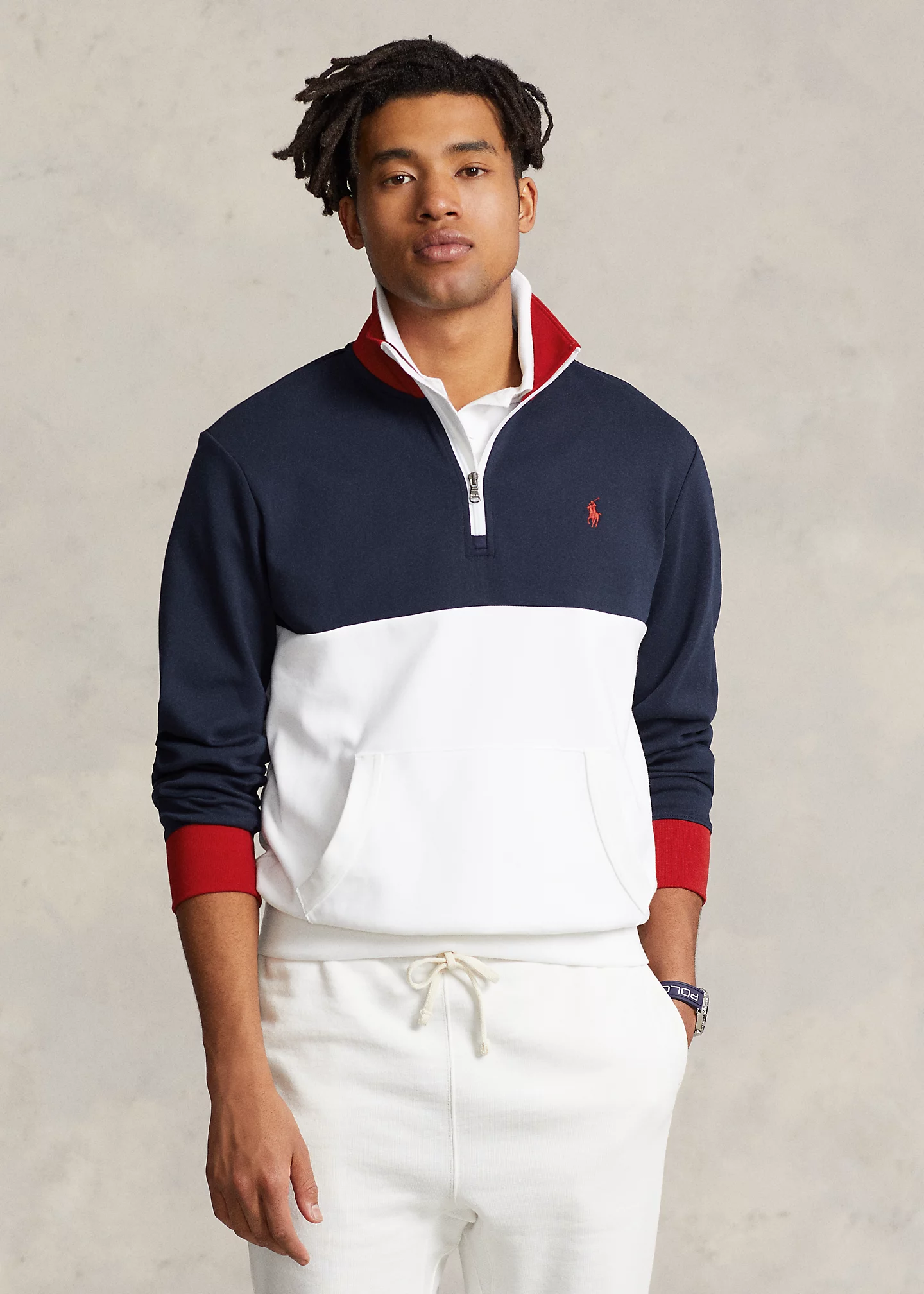 Logo Interlock Quarter-Zip Pullover