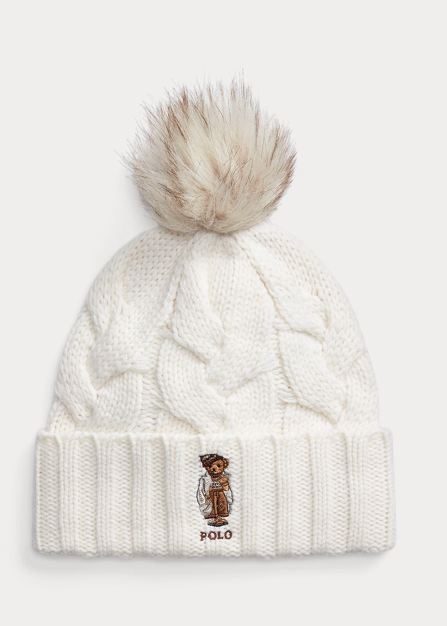 Polo Bear Wool-Blend Pom-Pom Beanie