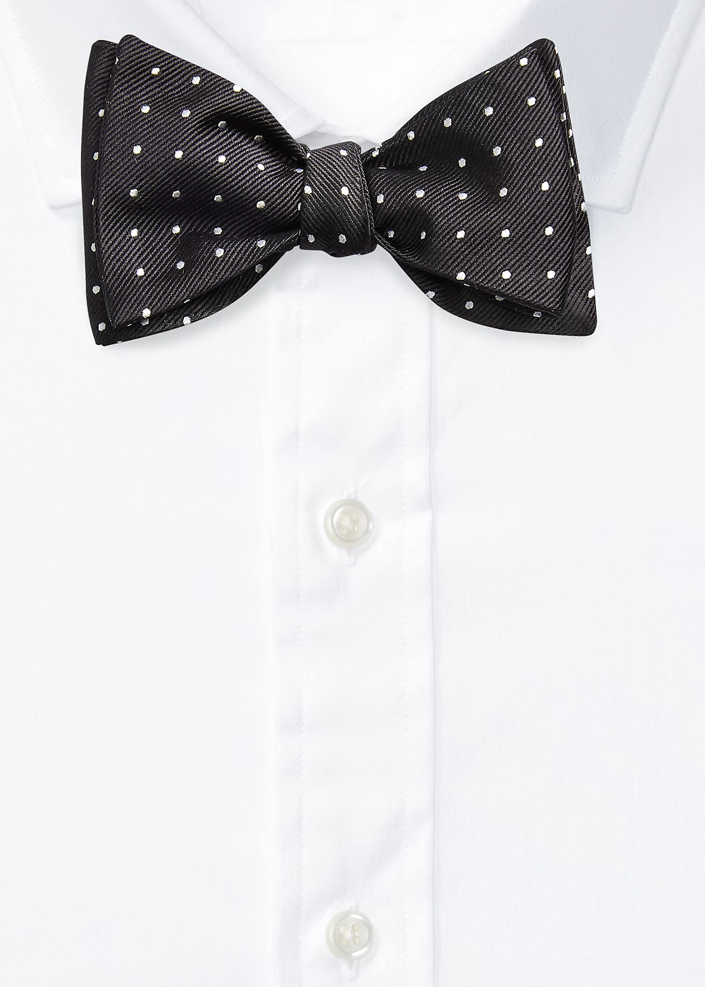 Polka-Dot Silk Repp Bow Tie