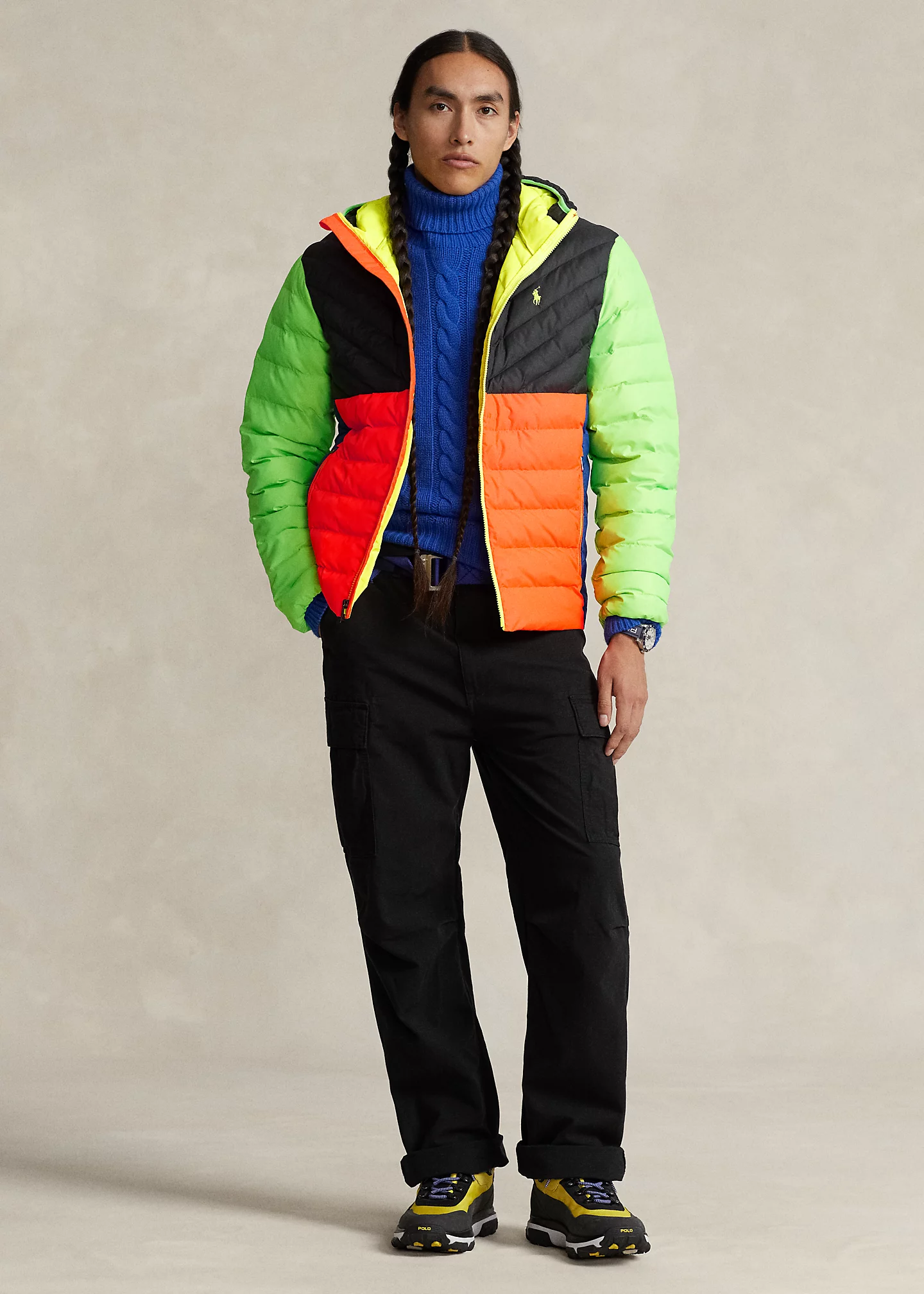 Neon Packable Water-Repellent Jacket