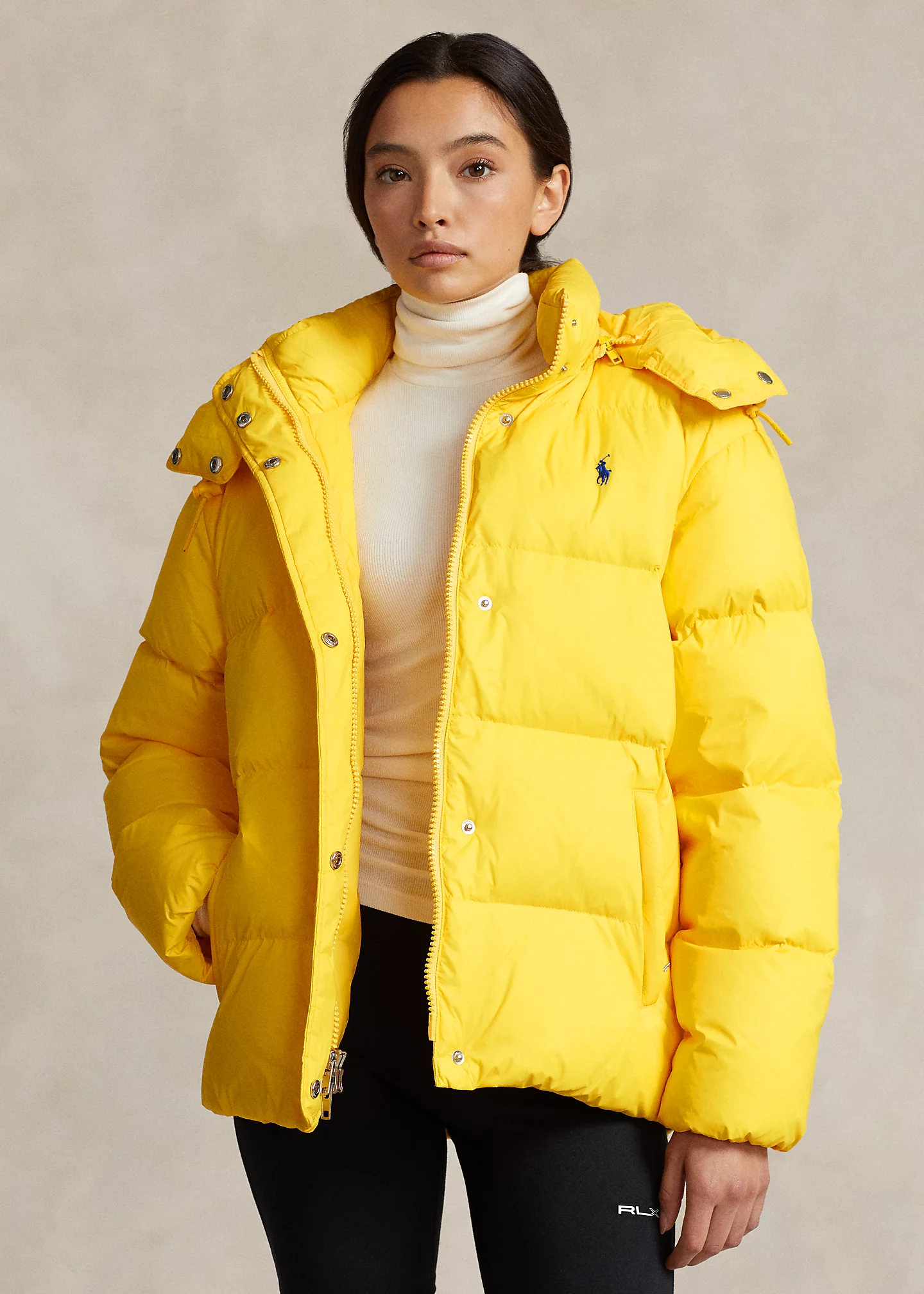 Water-Repellent Hooded Down Jacket