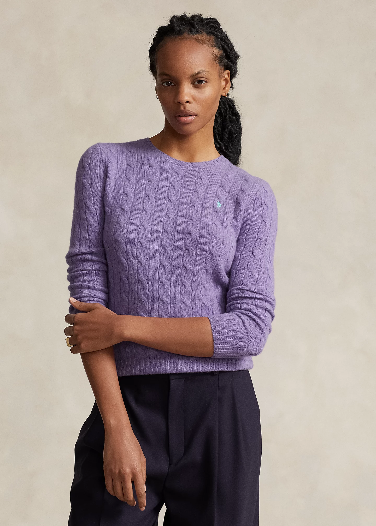 Cable-Knit Wool-Cashmere Sweater