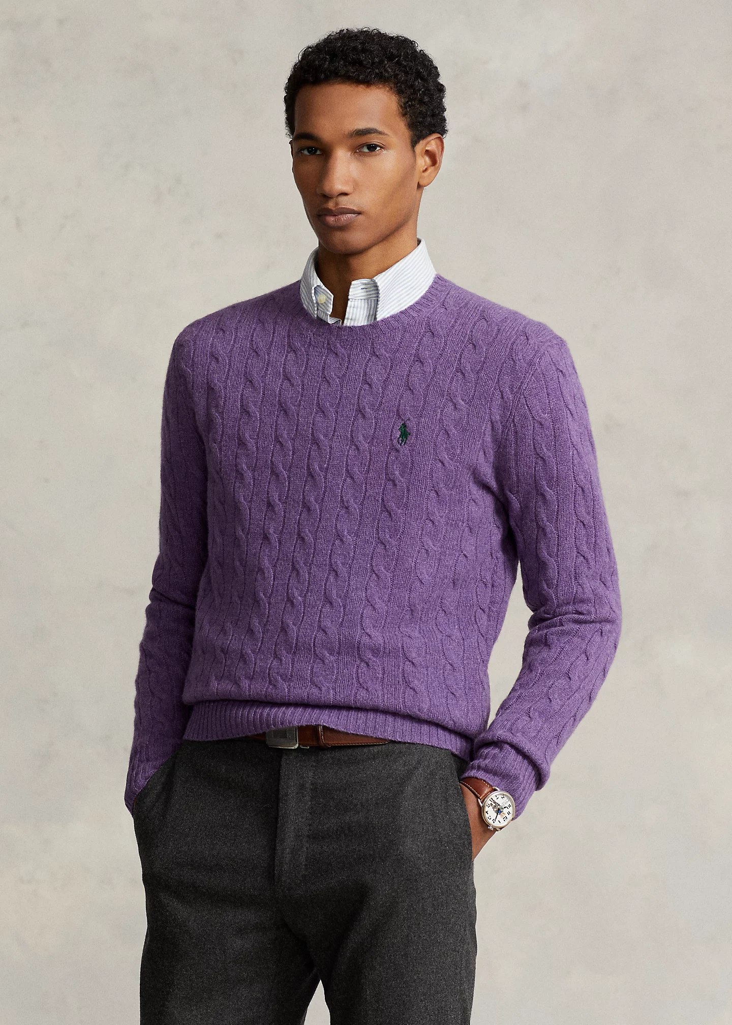 Cable-Knit Wool-Cashmere Sweater
