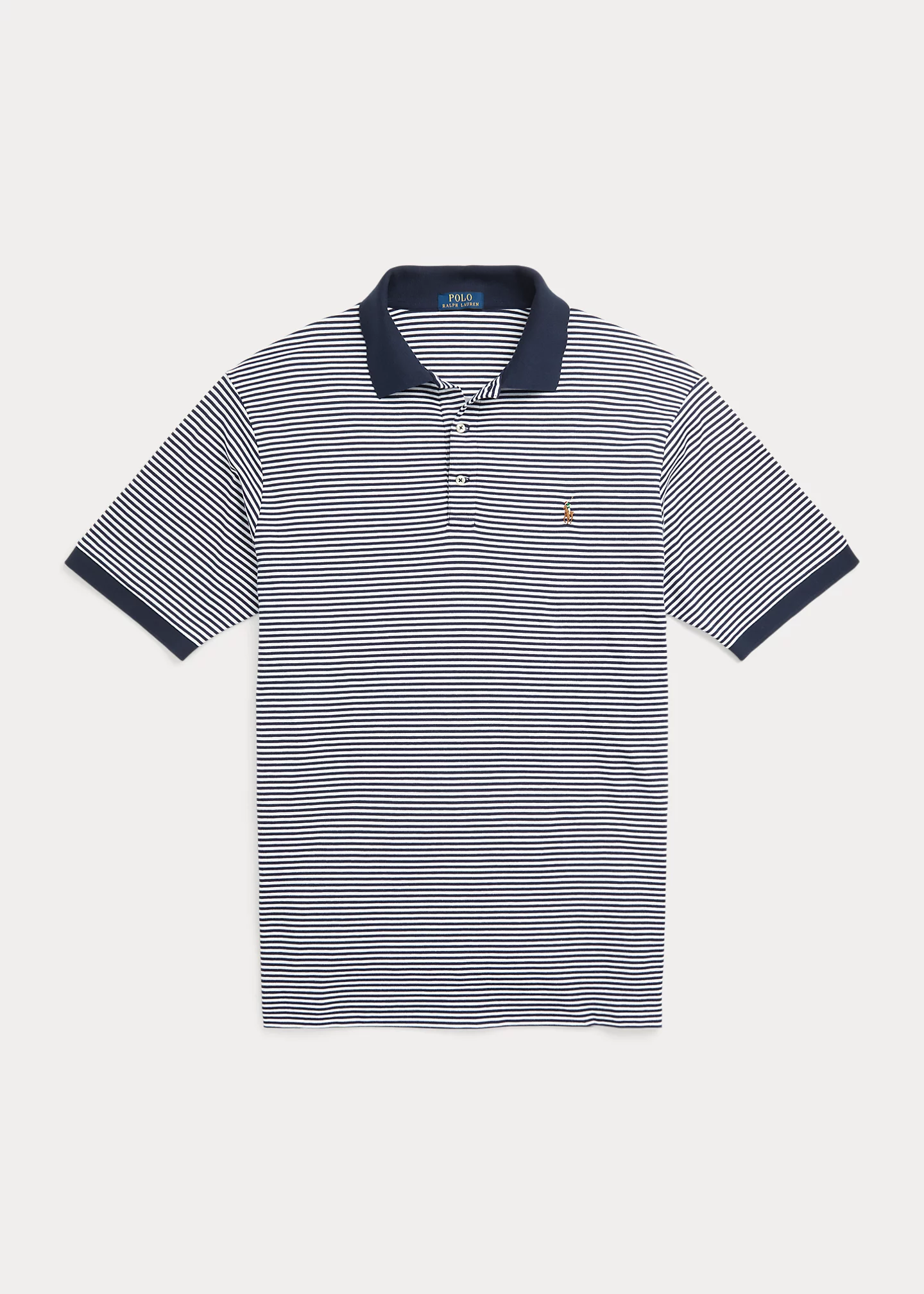 Striped Soft Cotton Polo Shirt