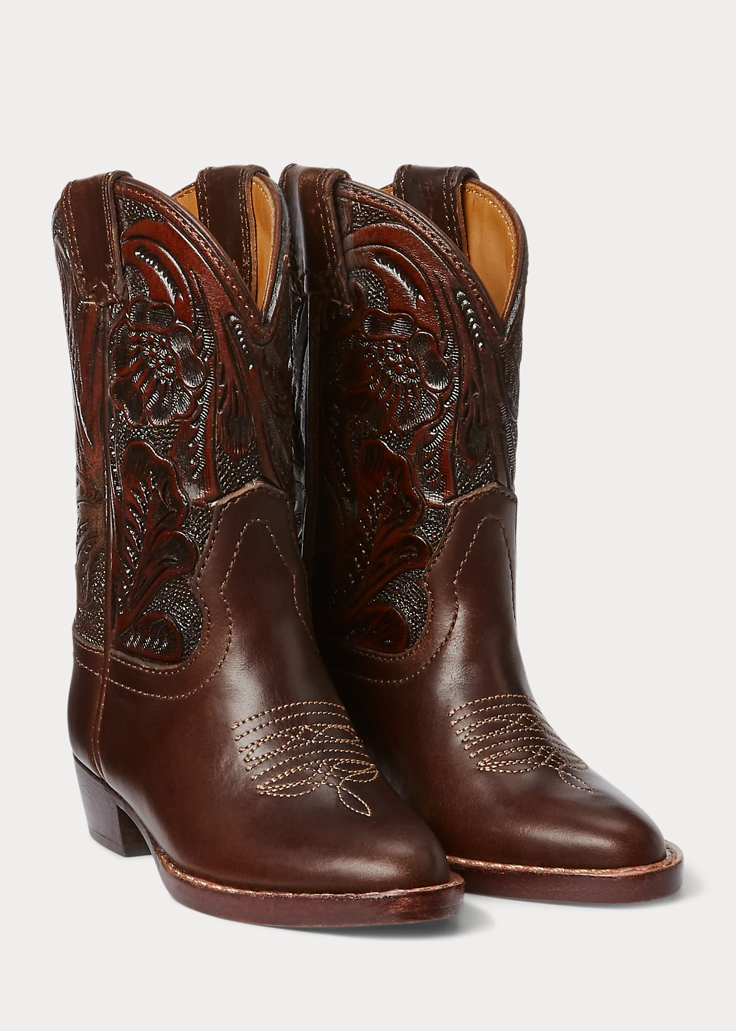 Mini Plainview Hand-Tooled Leather Boot