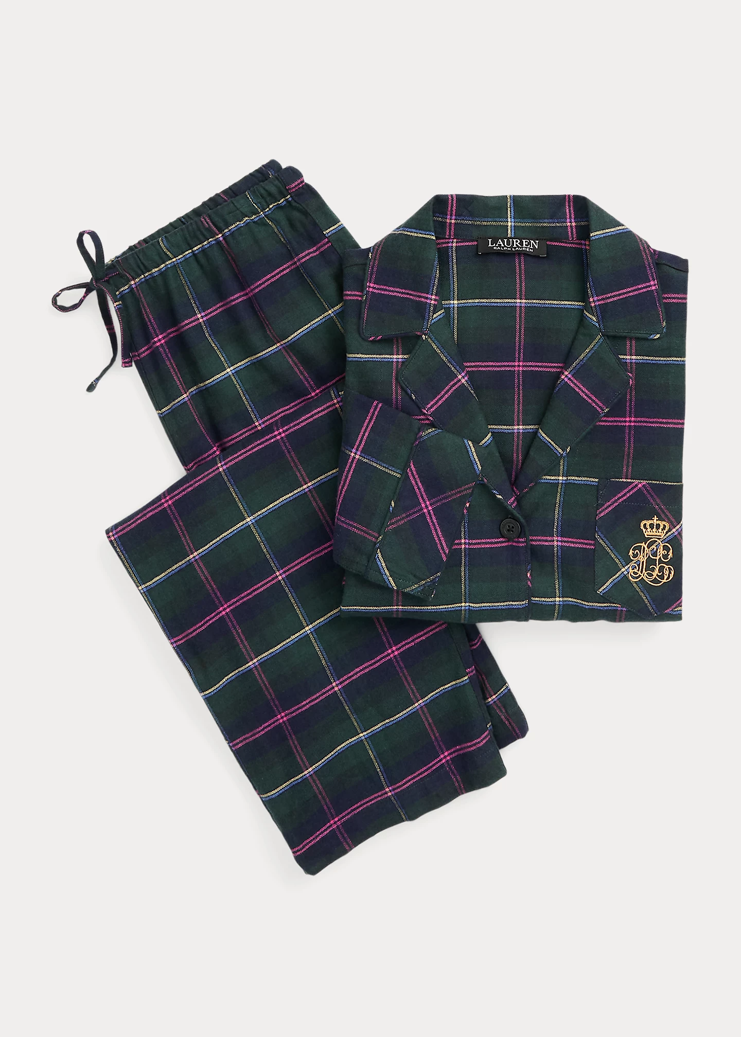 Plaid Brushed Twill Sleep Set