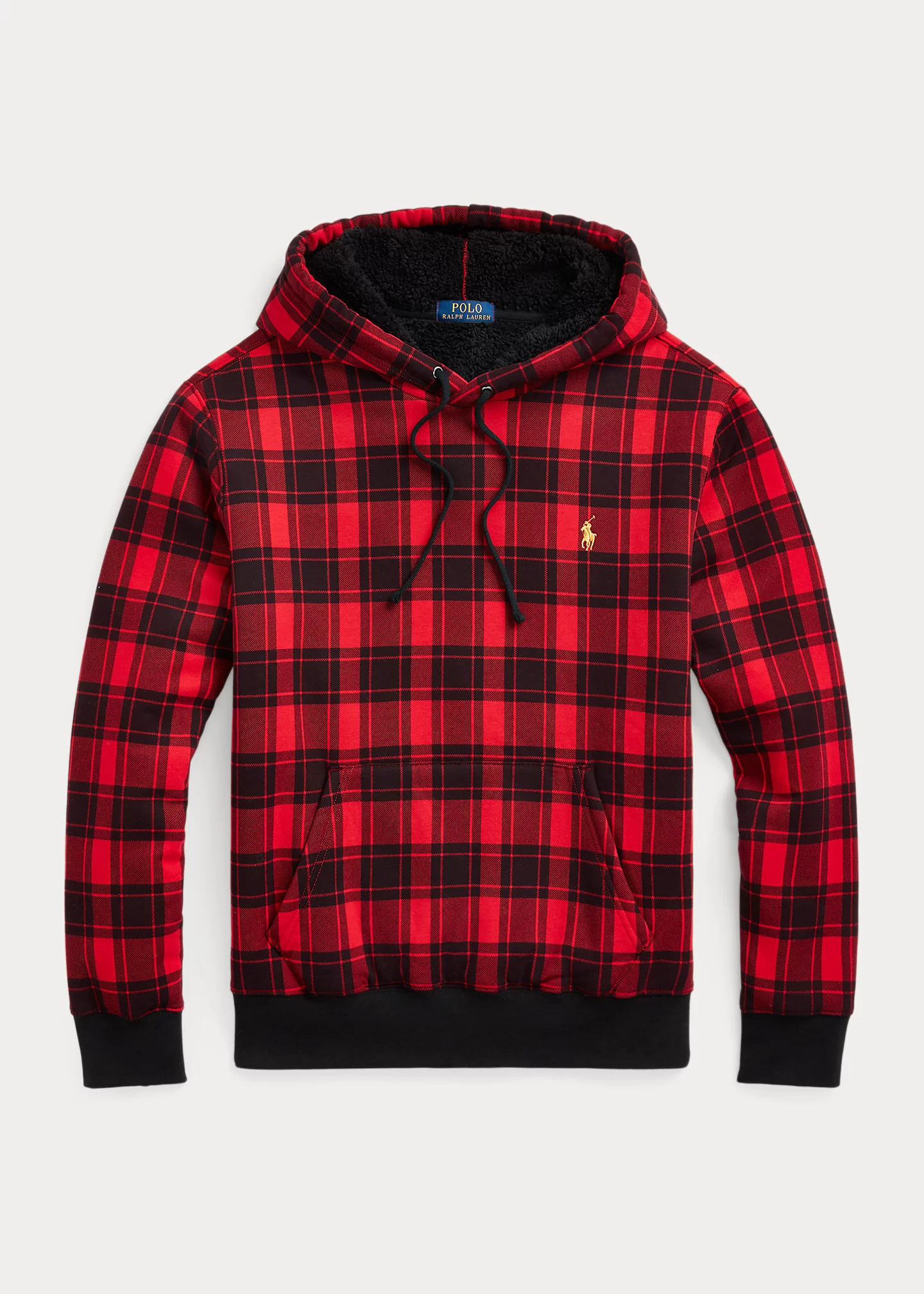 Plaid Pile Fleece Hoodie