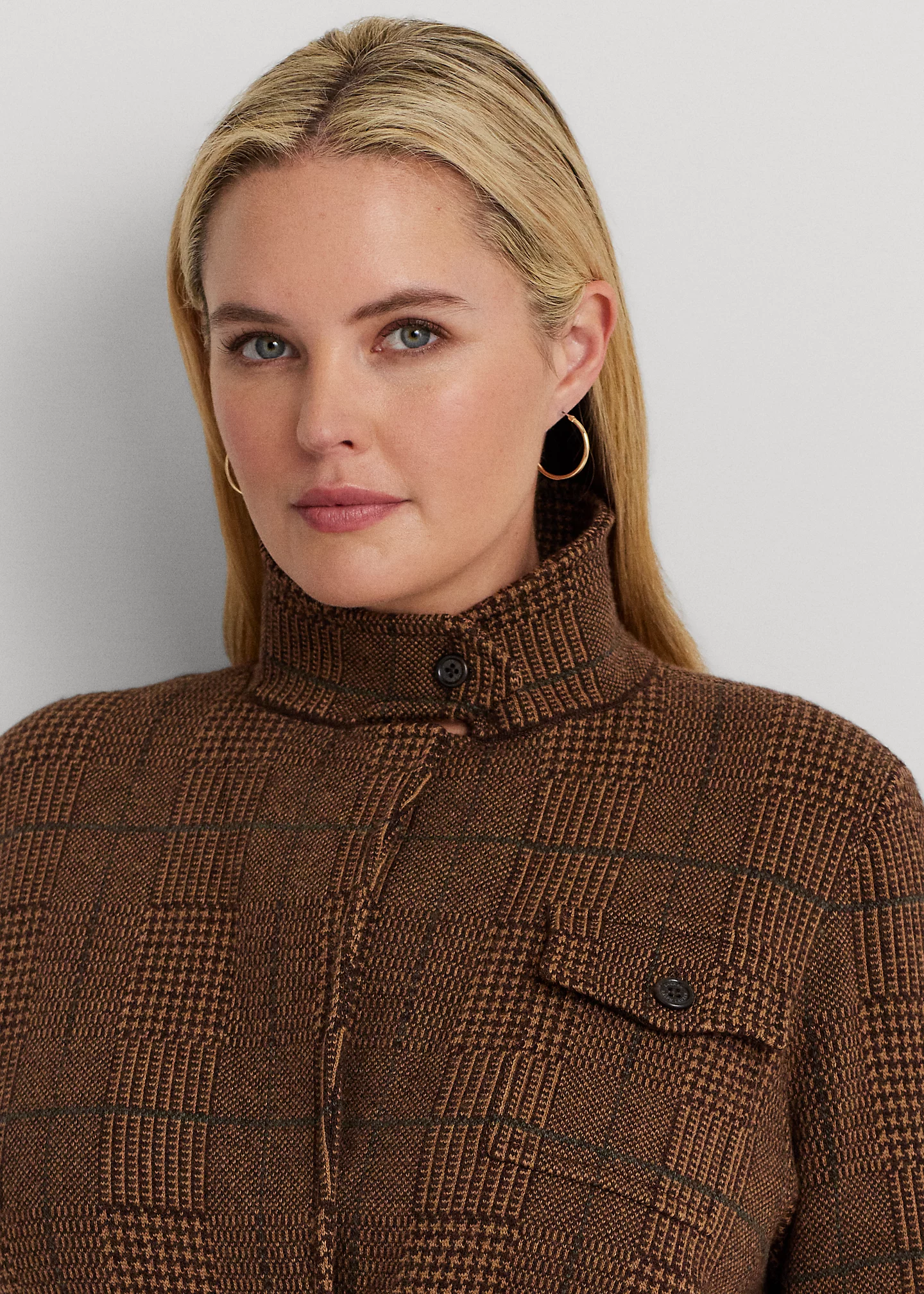 Checked Plaid Wool-Blend Blazer