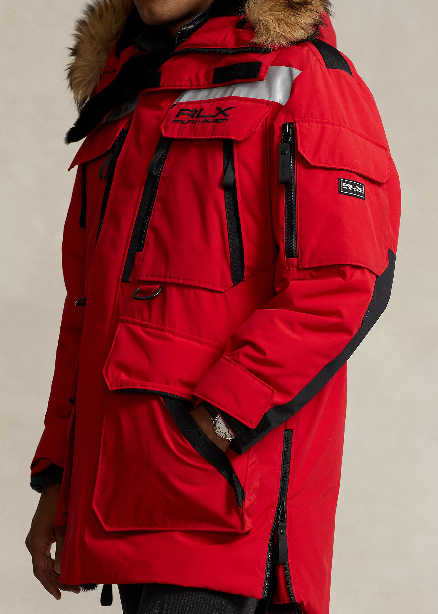 Faux-Fur-Trim Water-Repellent Parka