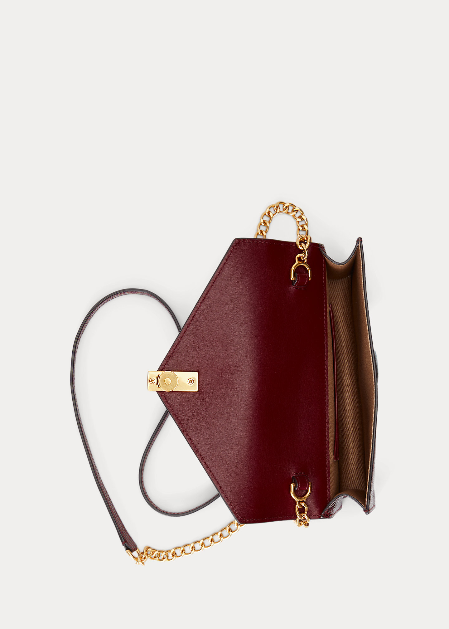 Polo ID Embossed Chain Wallet & Bag