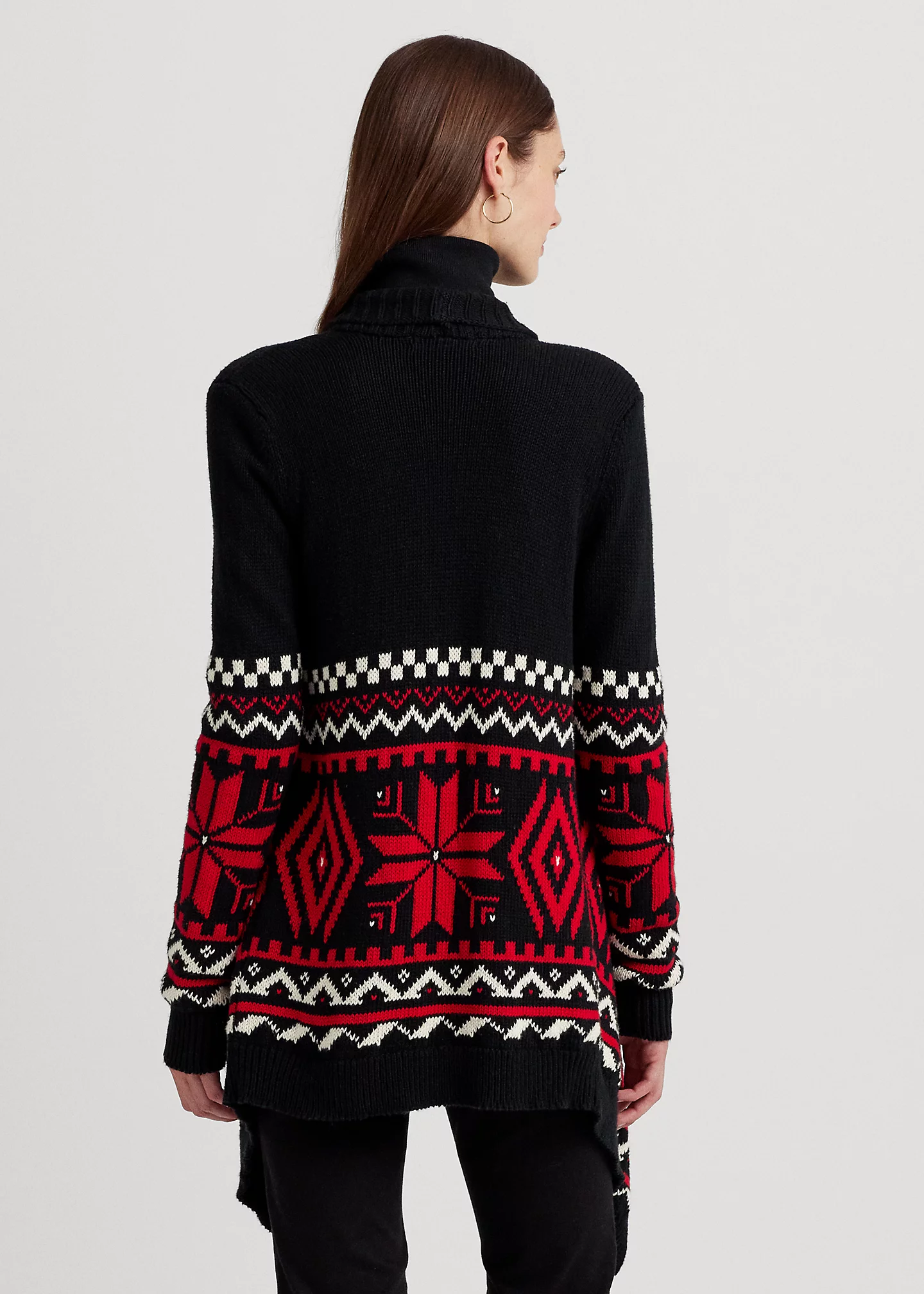 Fair Isle Shawl-Collar Cardigan