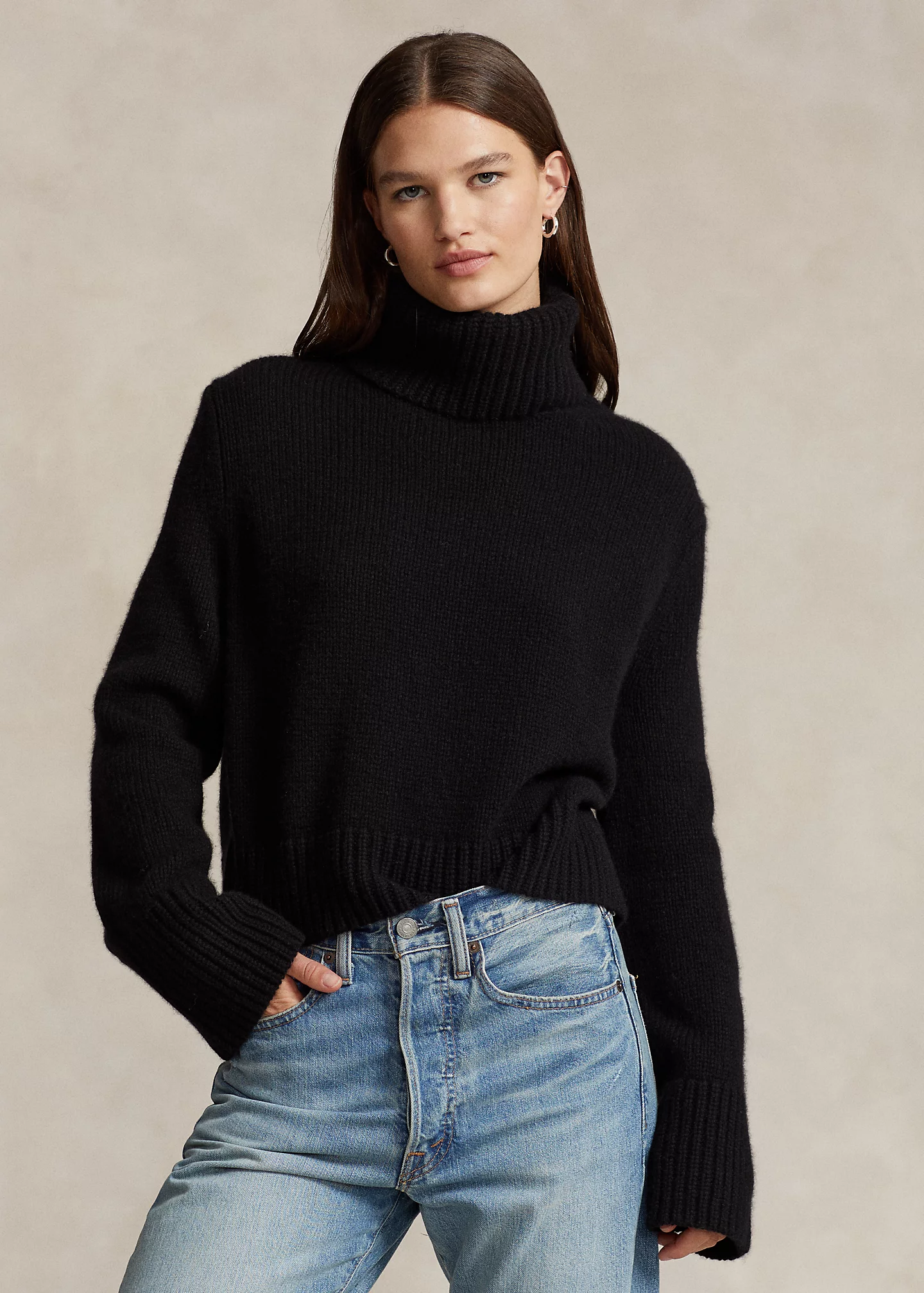 Wool-Cashmere Turtleneck Sweater