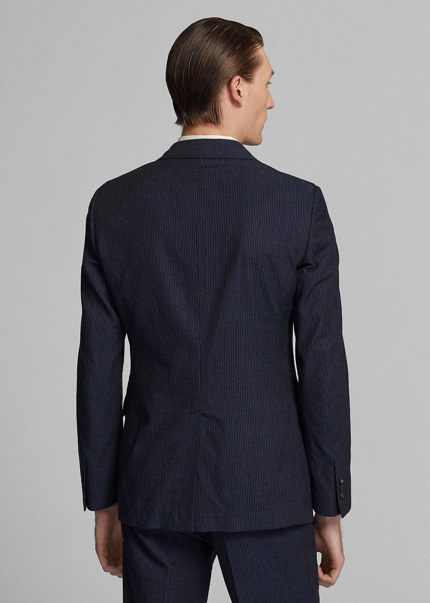 Striped Herringbone Suit Jacket