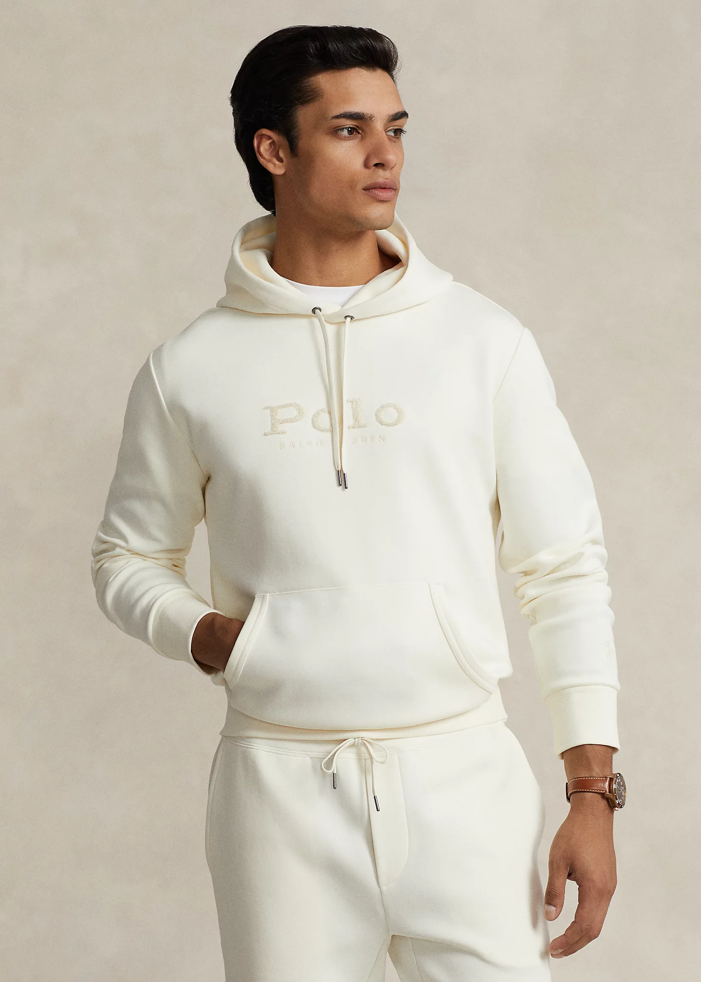 Logo Big Pony Double-Knit Hoodie