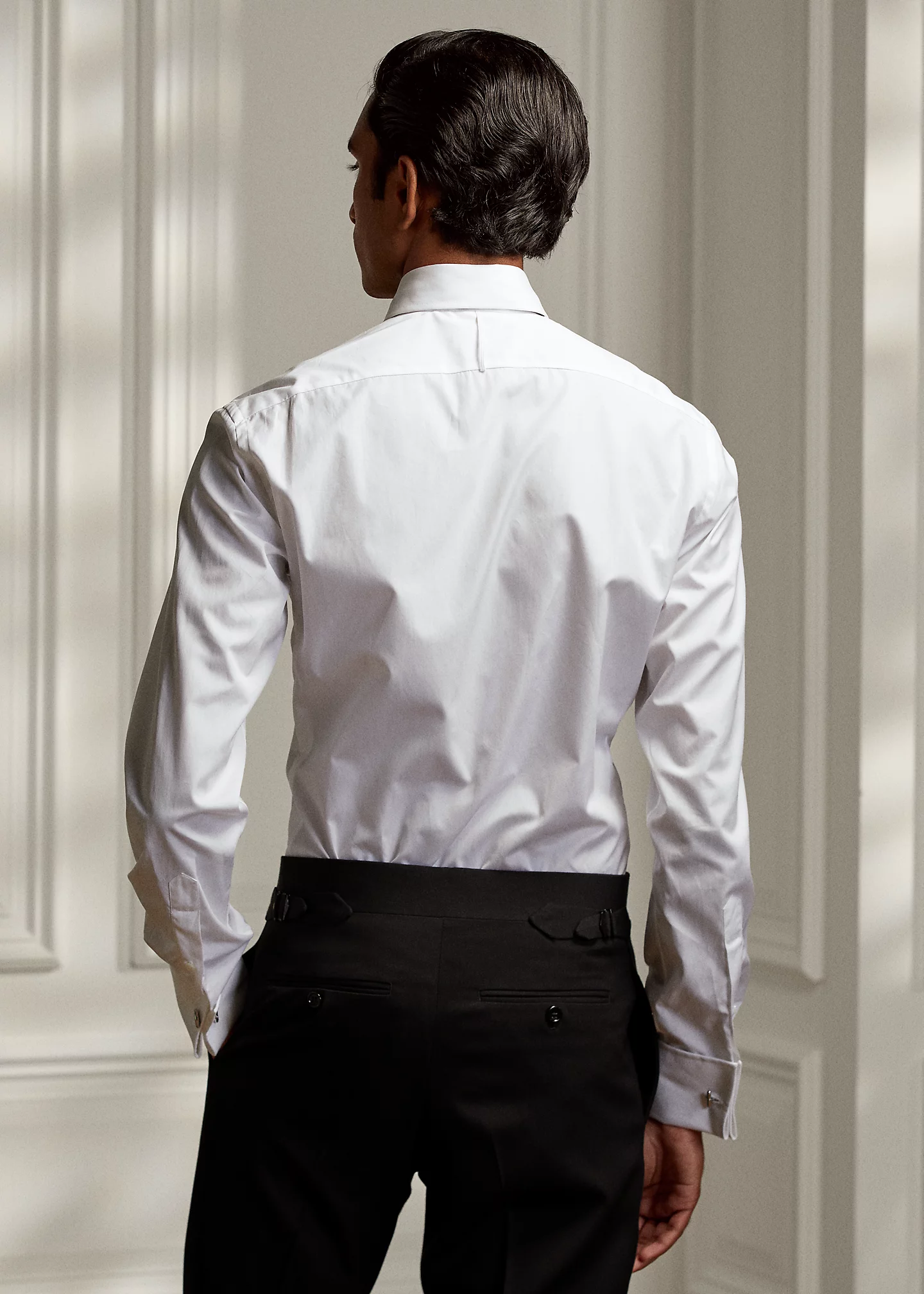 Piqué-Bib French Cuff Tuxedo Shirt