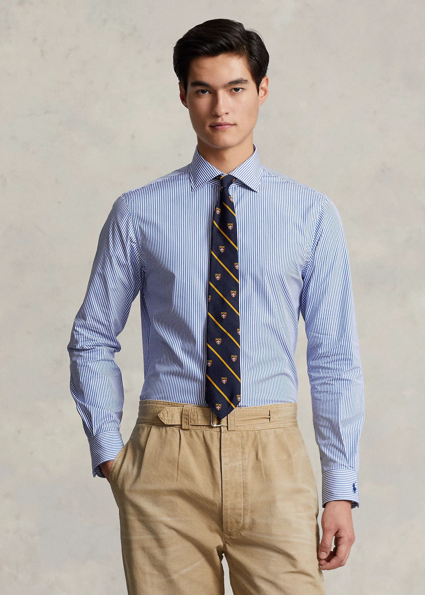 Regent Slim Fit Striped Poplin Shirt