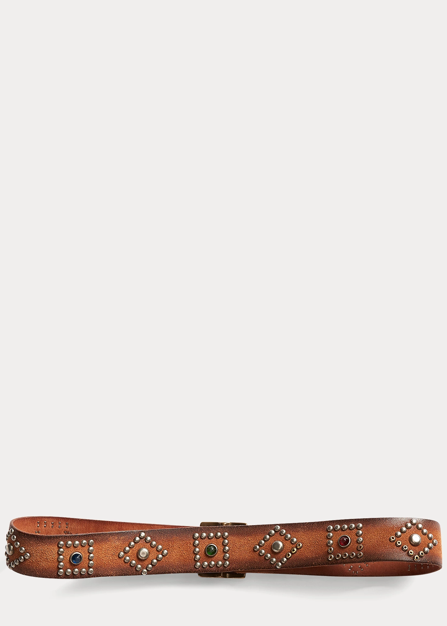 Studded Roughout Leather Belt