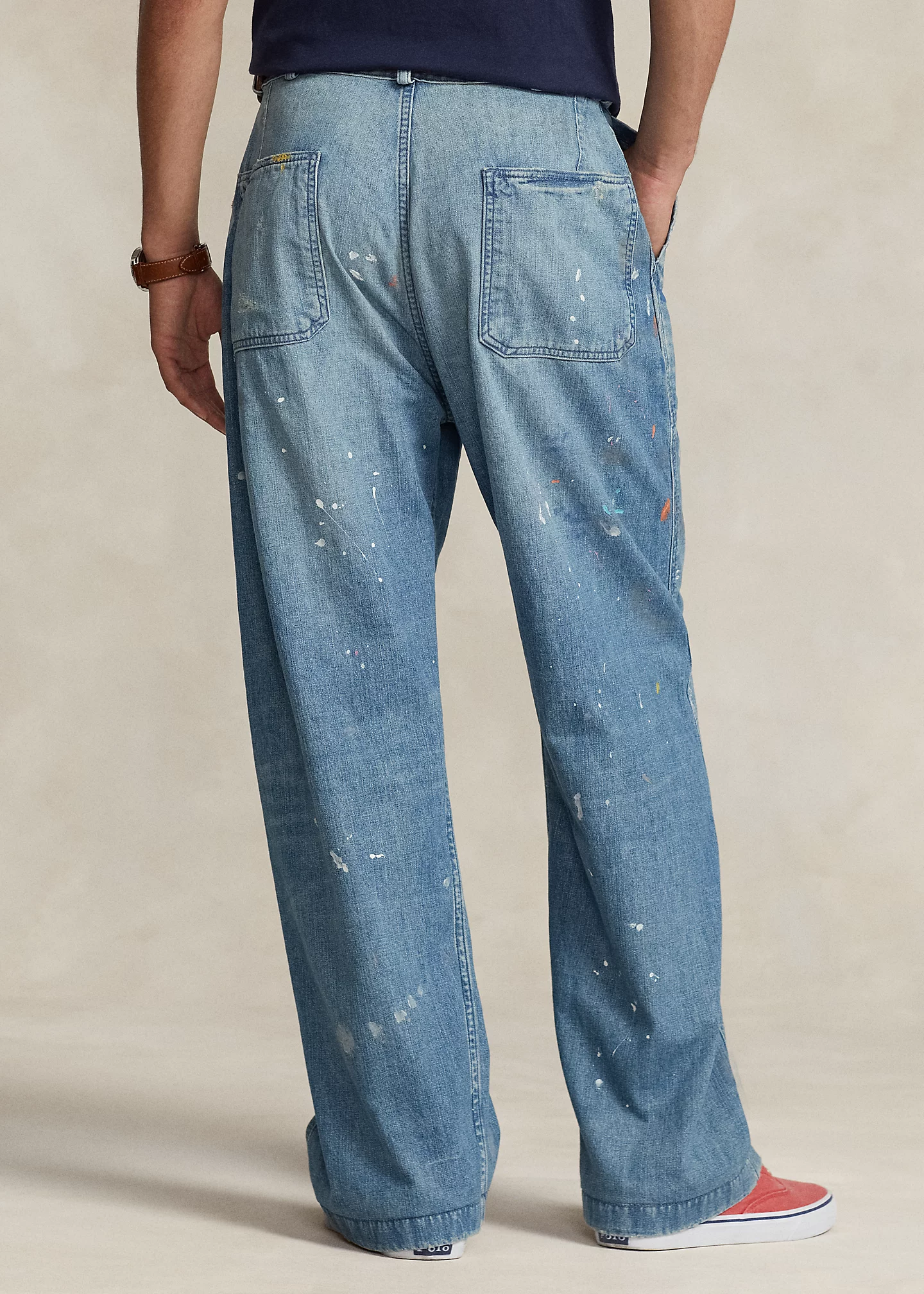 Naval-Inspired Distressed Jean