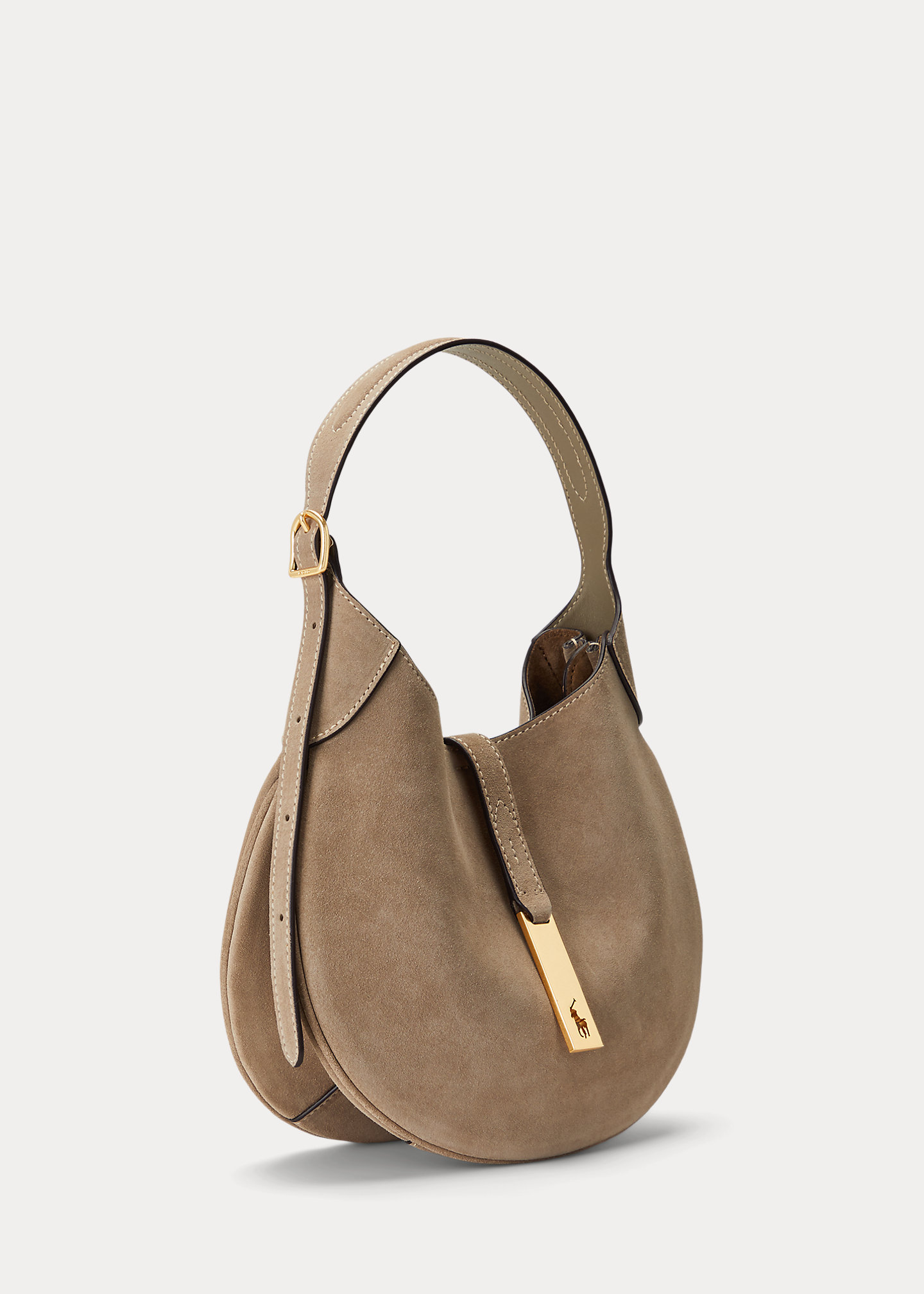 Polo ID Suede Small Shoulder Bag