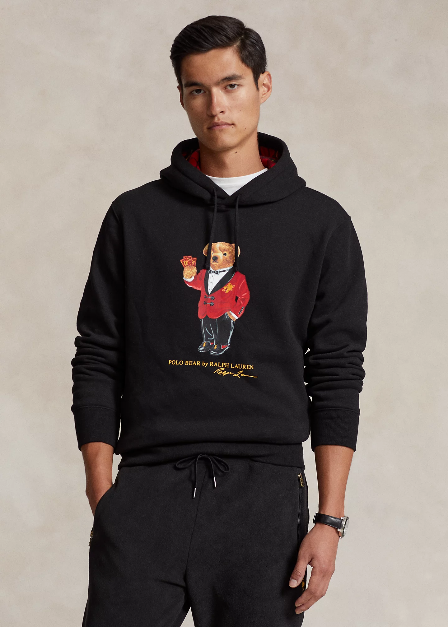 Lunar New Year Polo Bear Fleece Hoodie