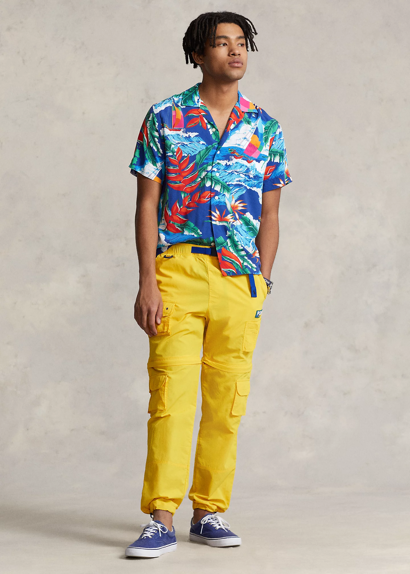 Classic Fit Hoffman Print Camp Shirt