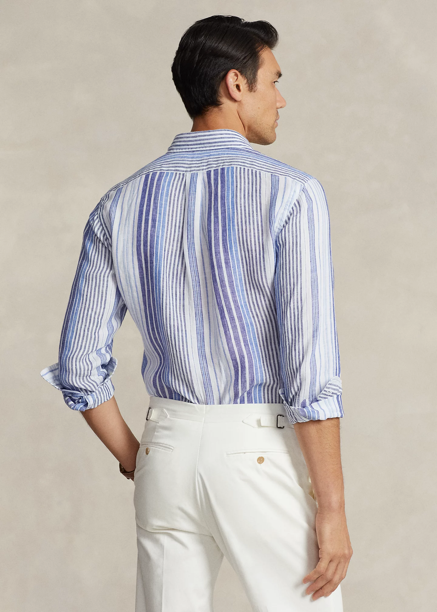 Classic Fit Striped Linen Shirt