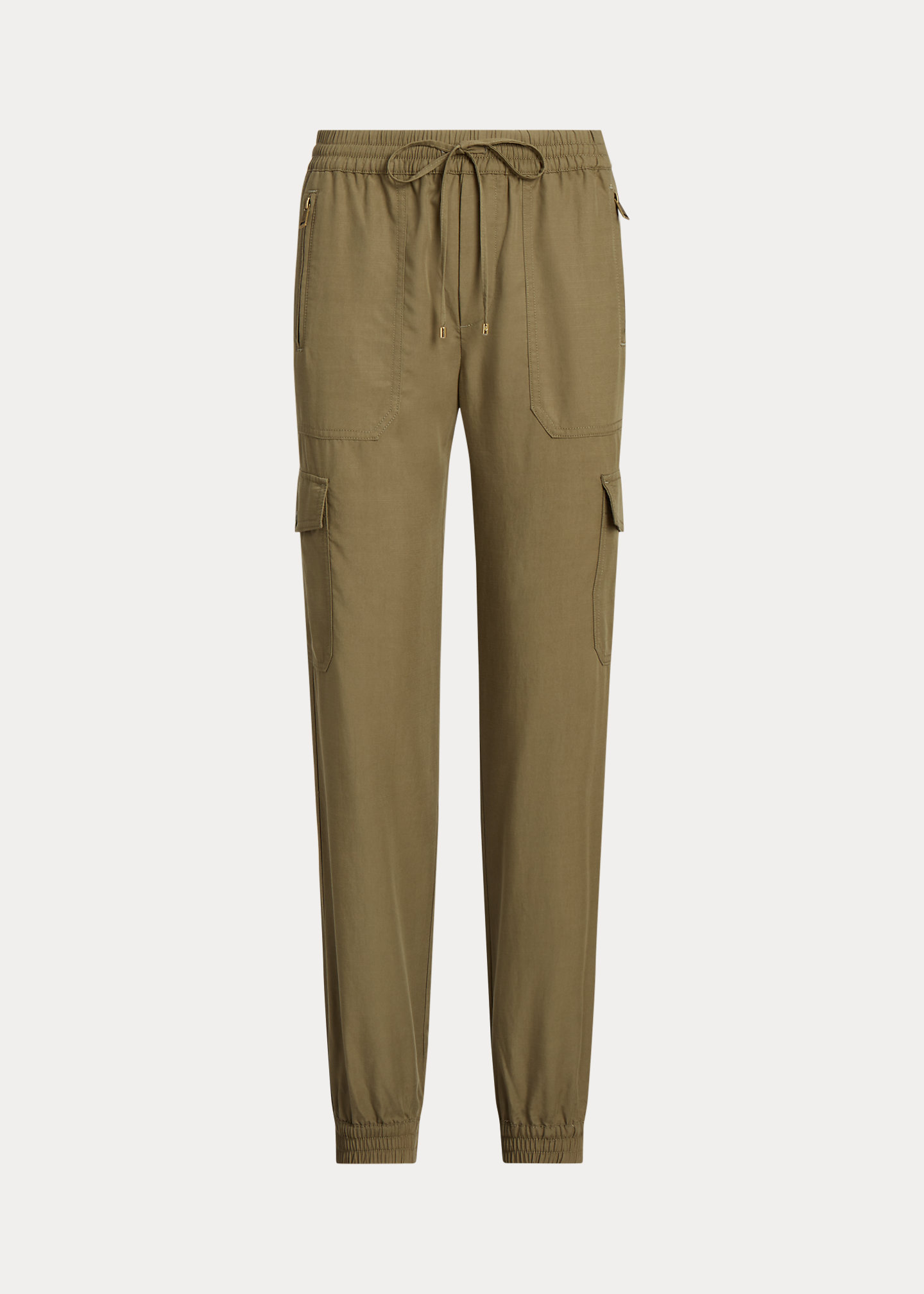 Twill Cargo Ankle Pant