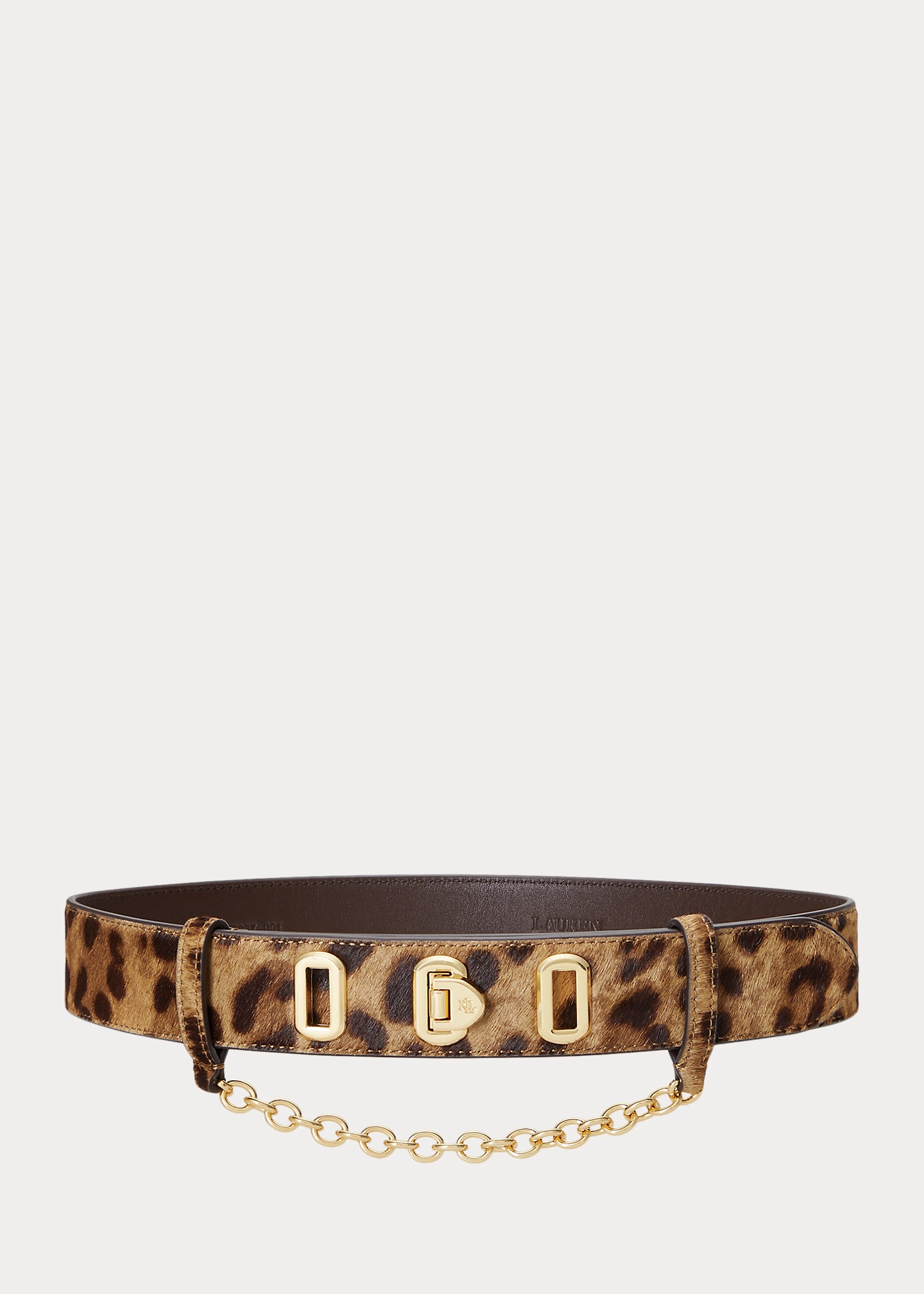 Flip-Lock Print Haircalf Wide Belt