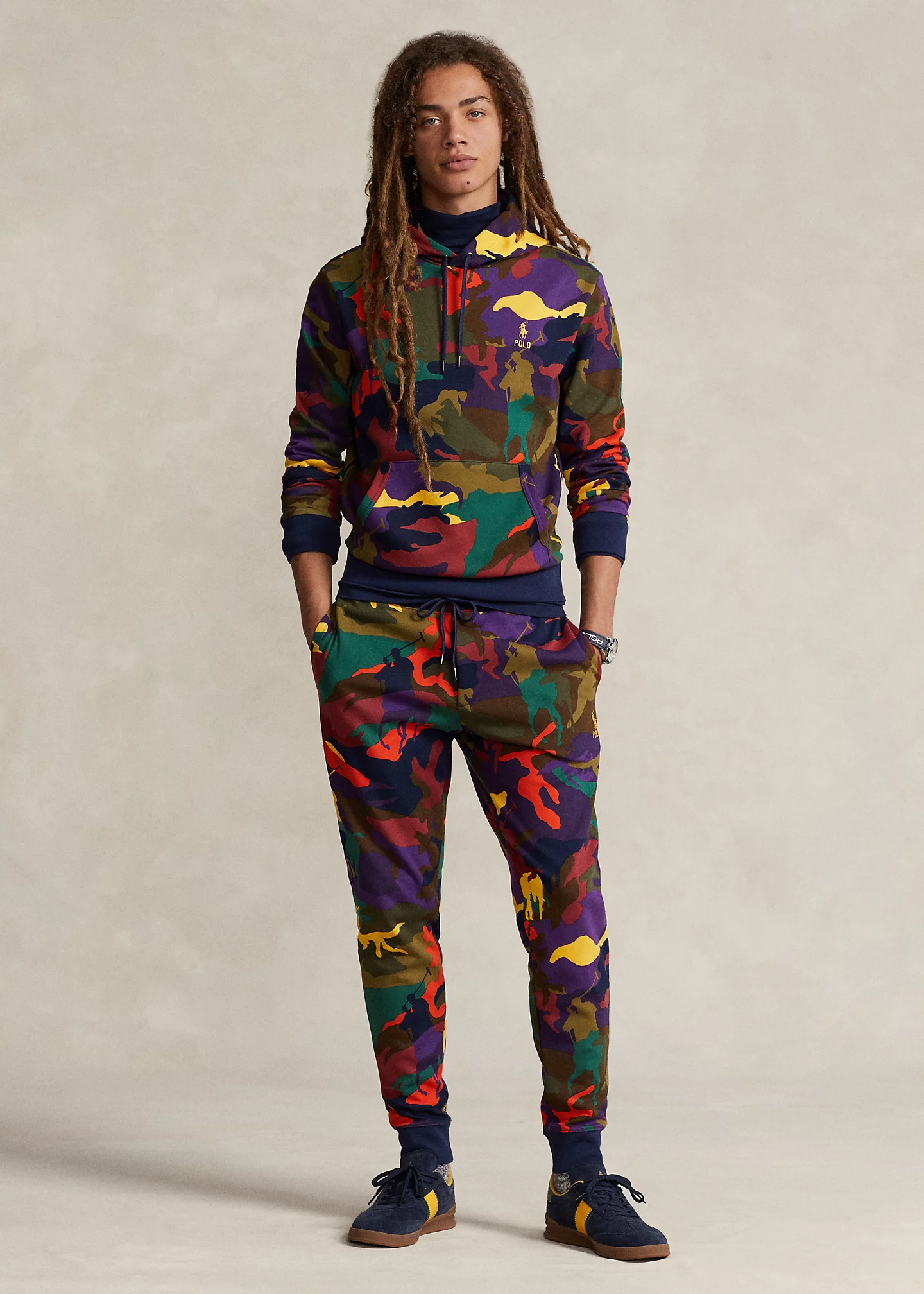 Polo Pony Camo Double-Knit Hoodie