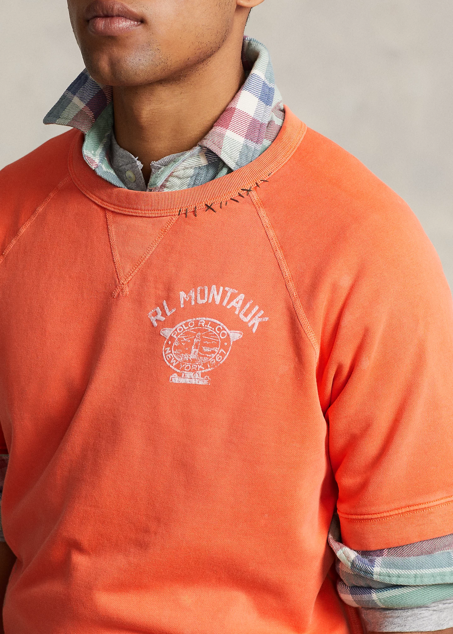 Graphic Fleece Short-Sleeve Sweatshirt