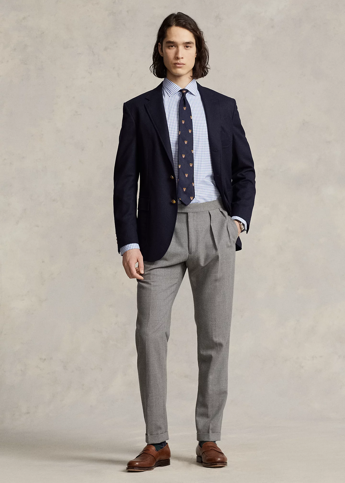 Slim Fit Checked Poplin Shirt