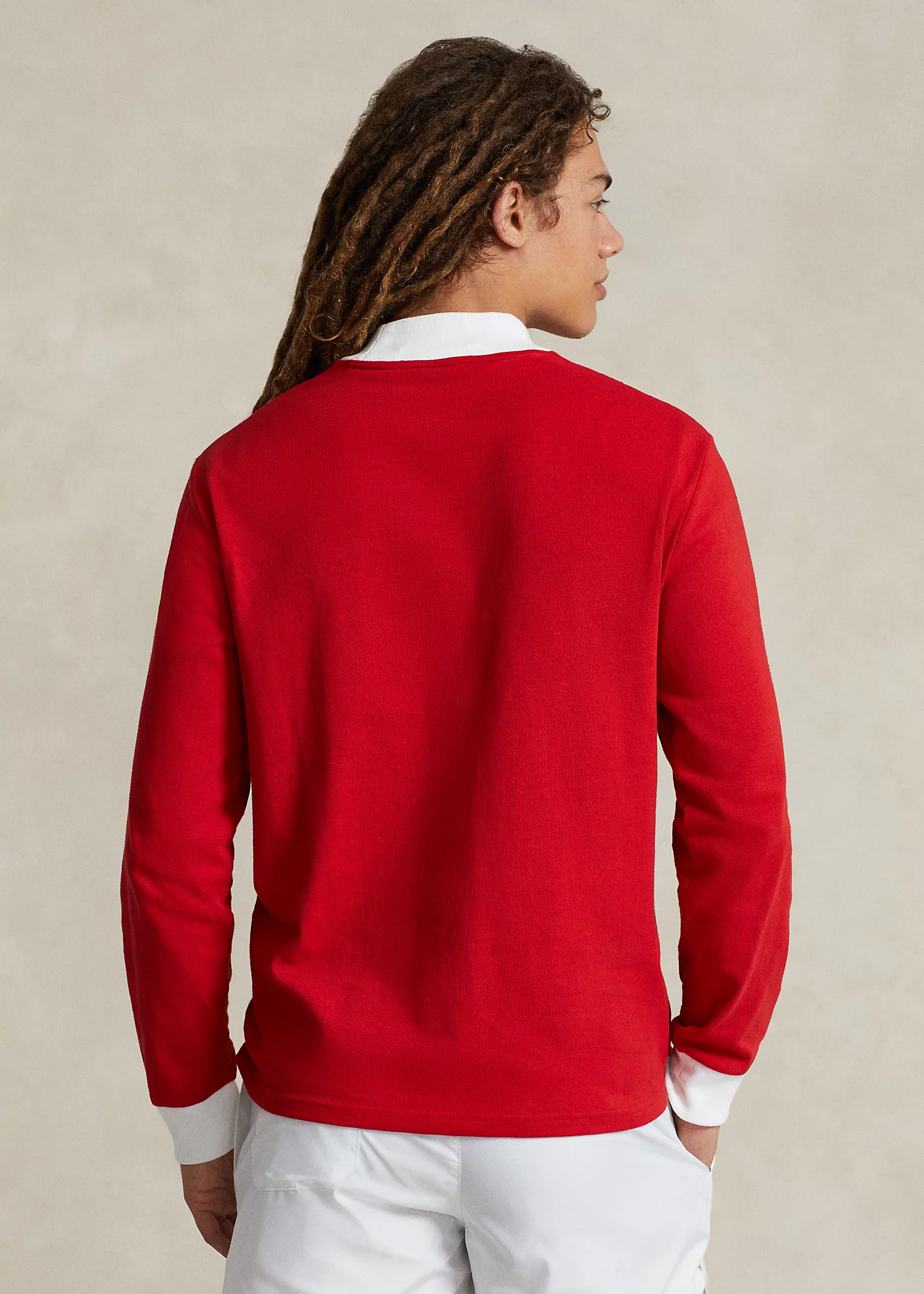 Jersey Graphic Mockneck Pullover