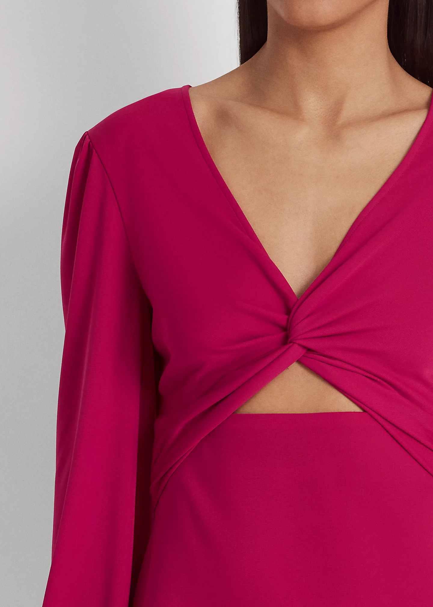 Twist-Front Jersey Cutout Dress