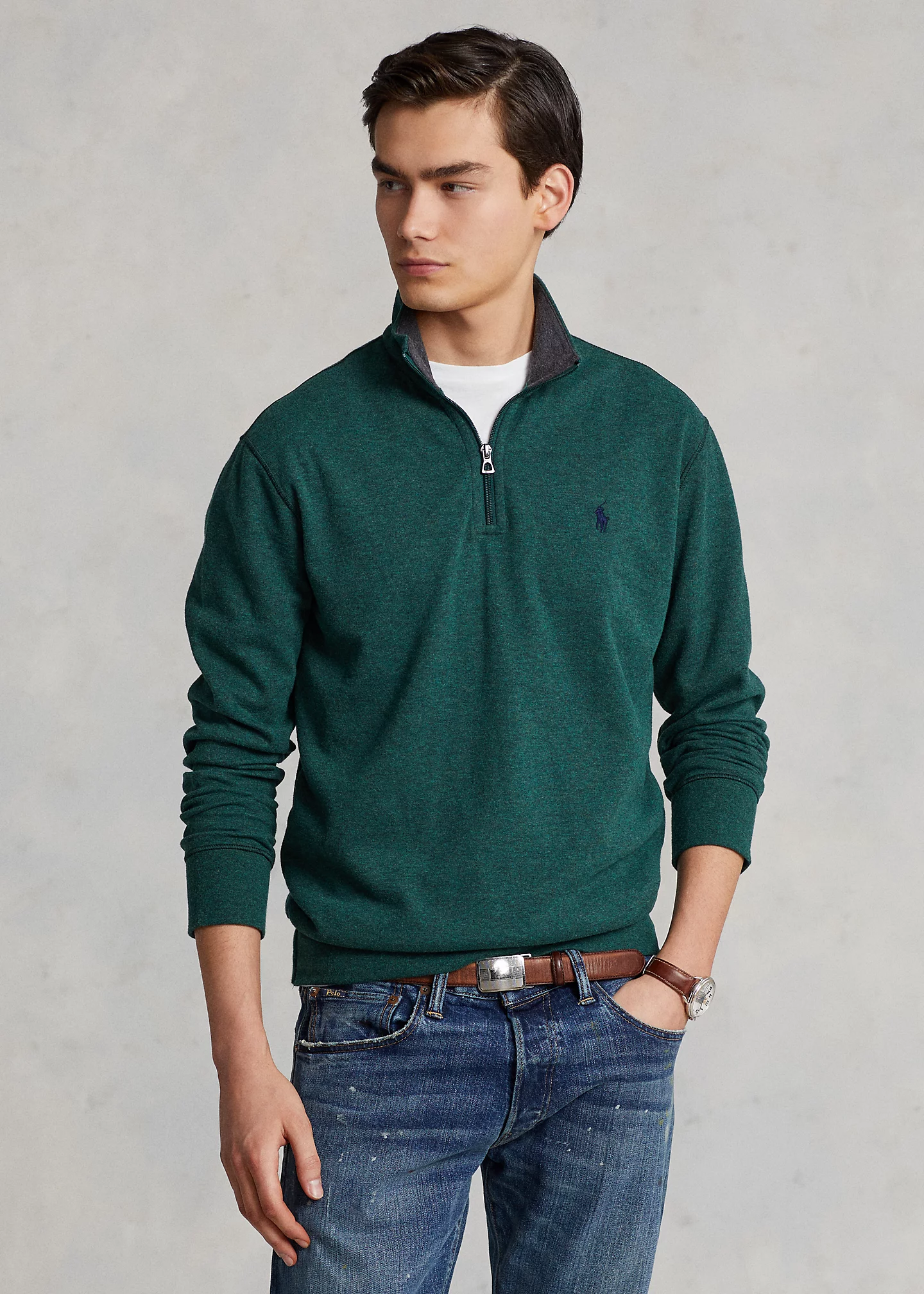 Luxury Jersey Quarter-Zip Pullover