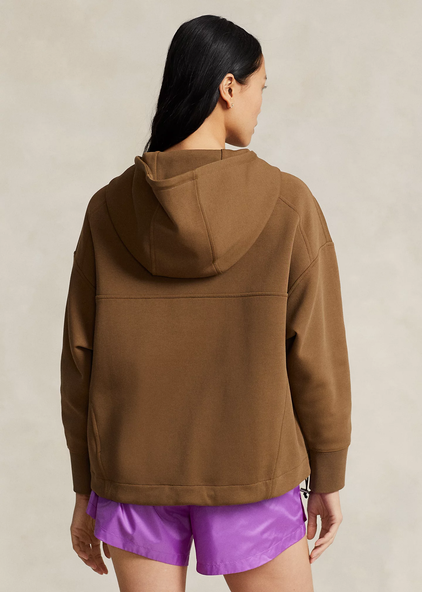 Embroidered-Logo Double-Knit Hoodie