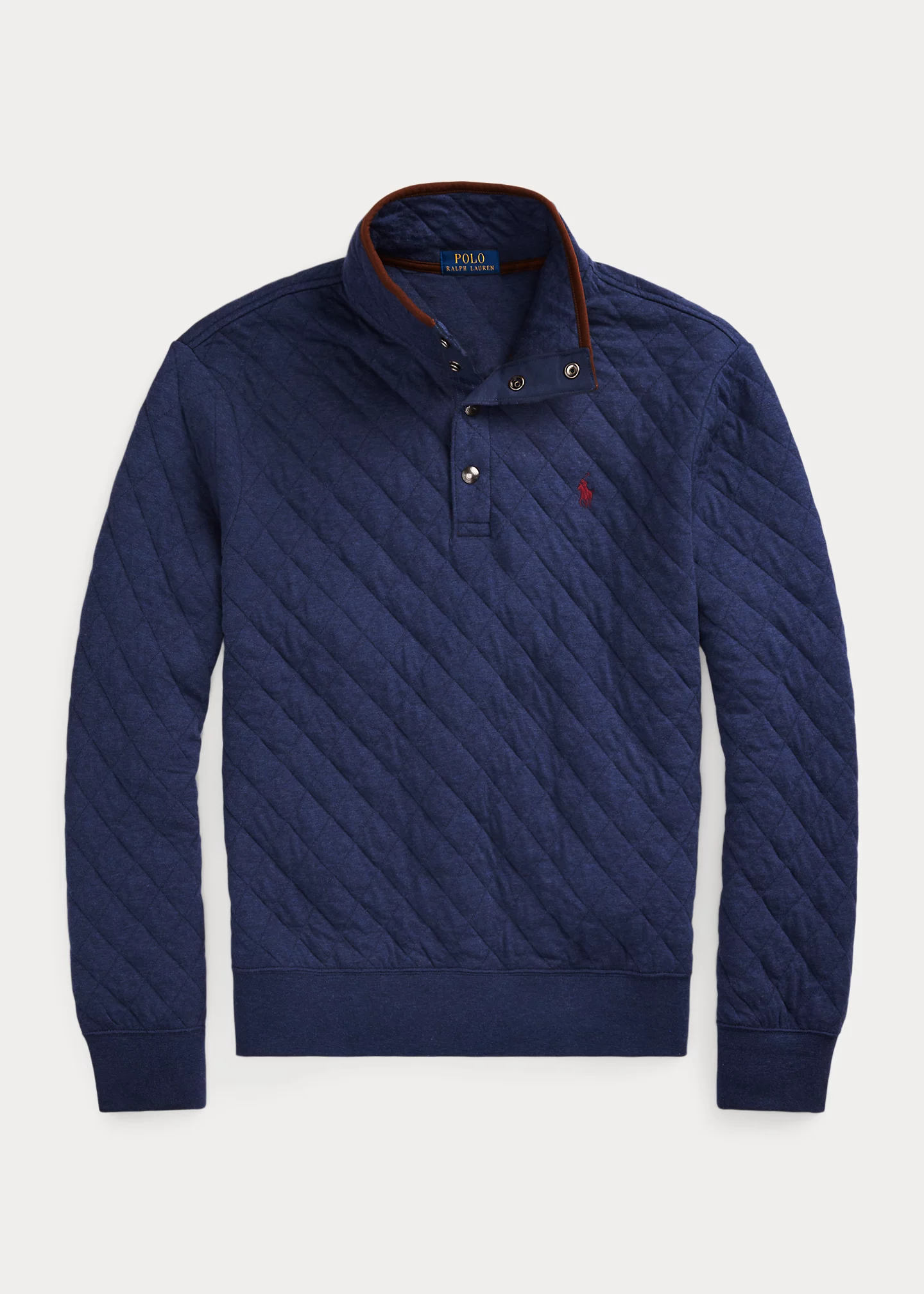 Quilted Double-Knit Jersey Pullover