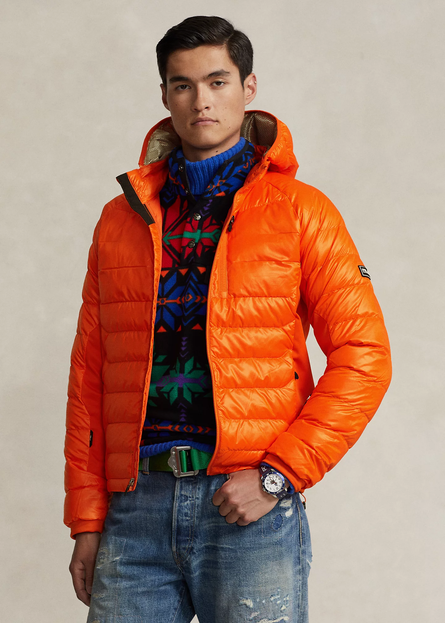 Water-Repellent Hybrid Down Jacket