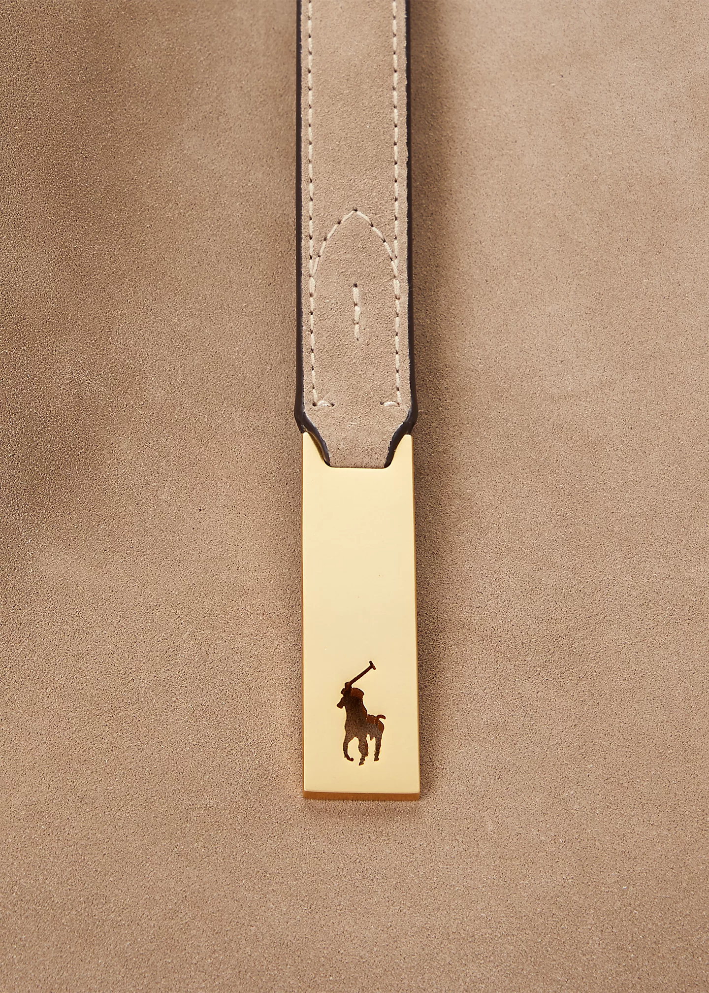 Polo ID Suede Large Shoulder Bag