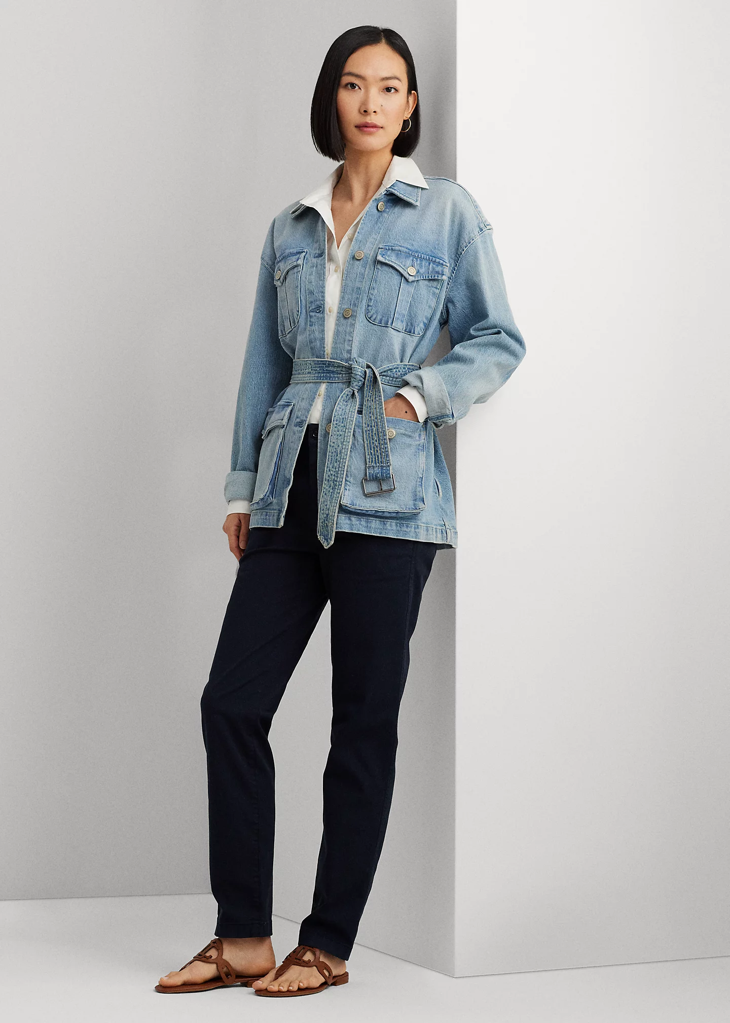 Belted Denim Field Jacket
