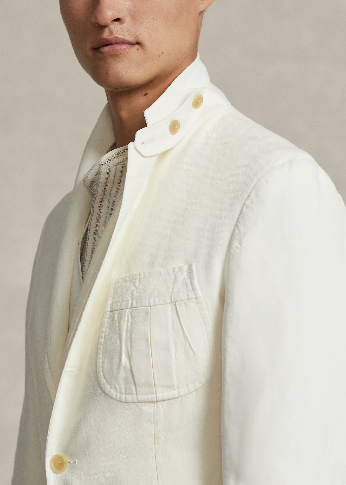 Polo Soft Tailored Cotton-Linen Jacket